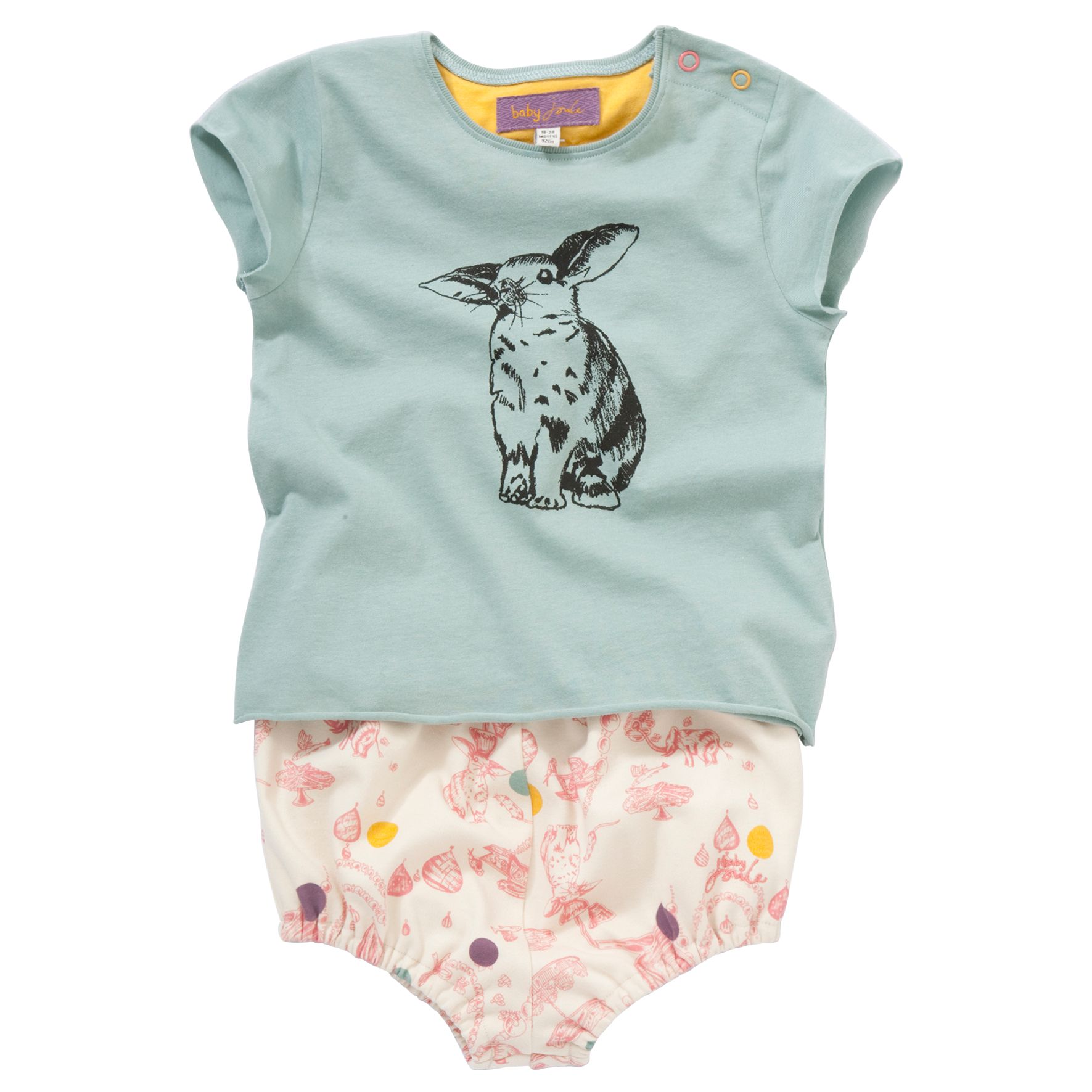 Baby Joules Bopsy Rabbit T-Shirt/Bloomers Set,