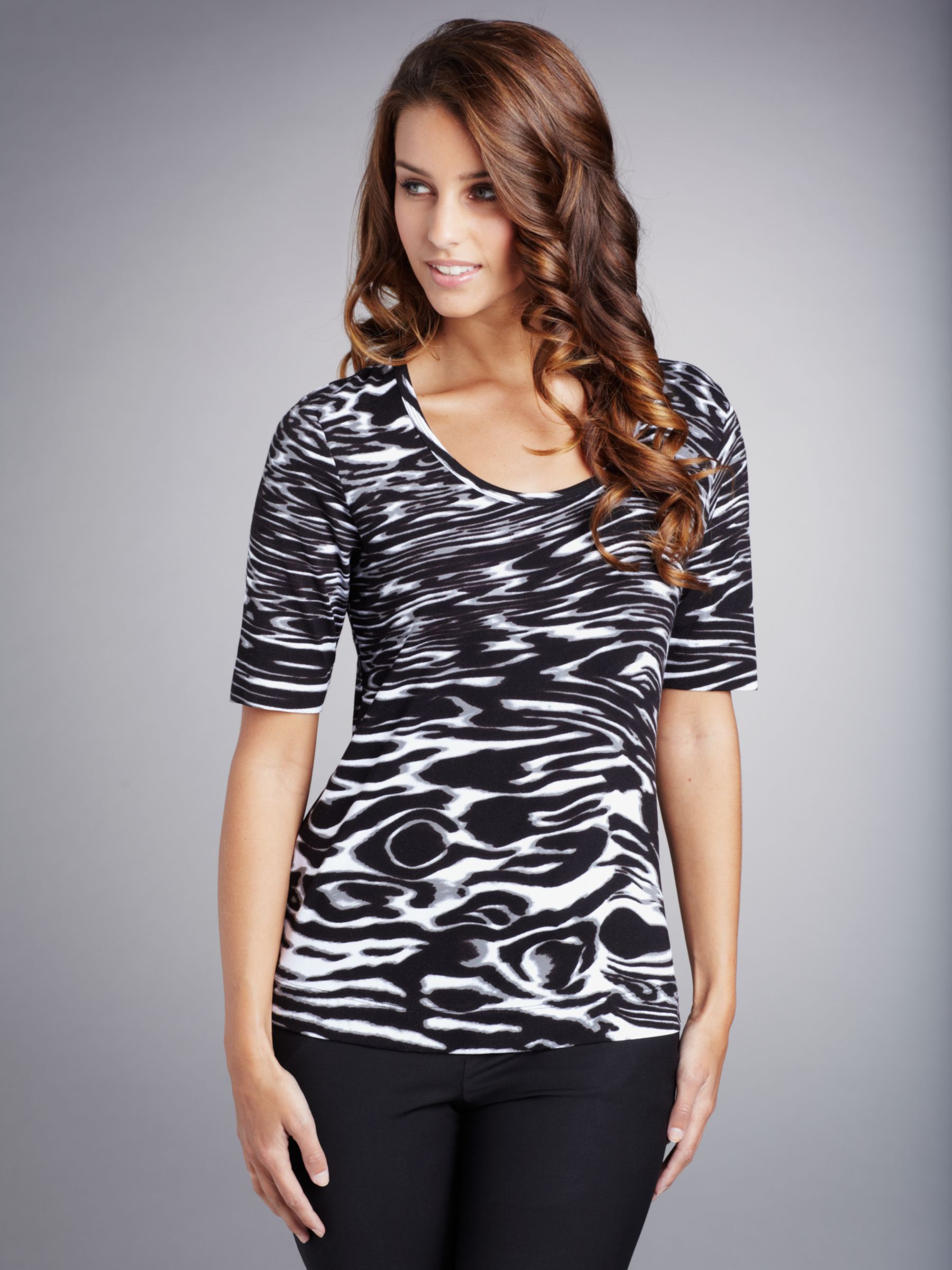 Geometric Zebra Print T-Shirt,