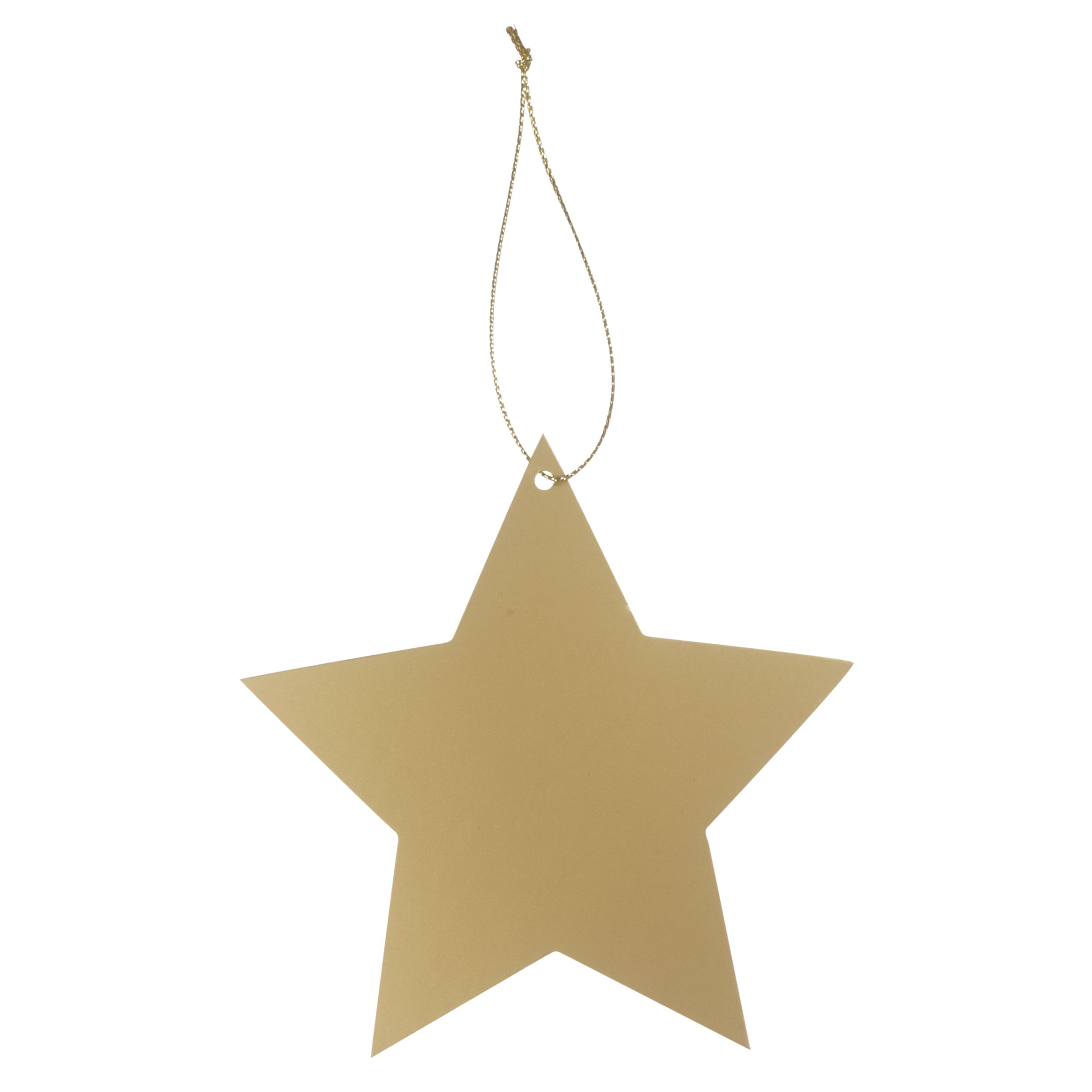 John Lewis Gold Star Gift Tags, Pack of 5