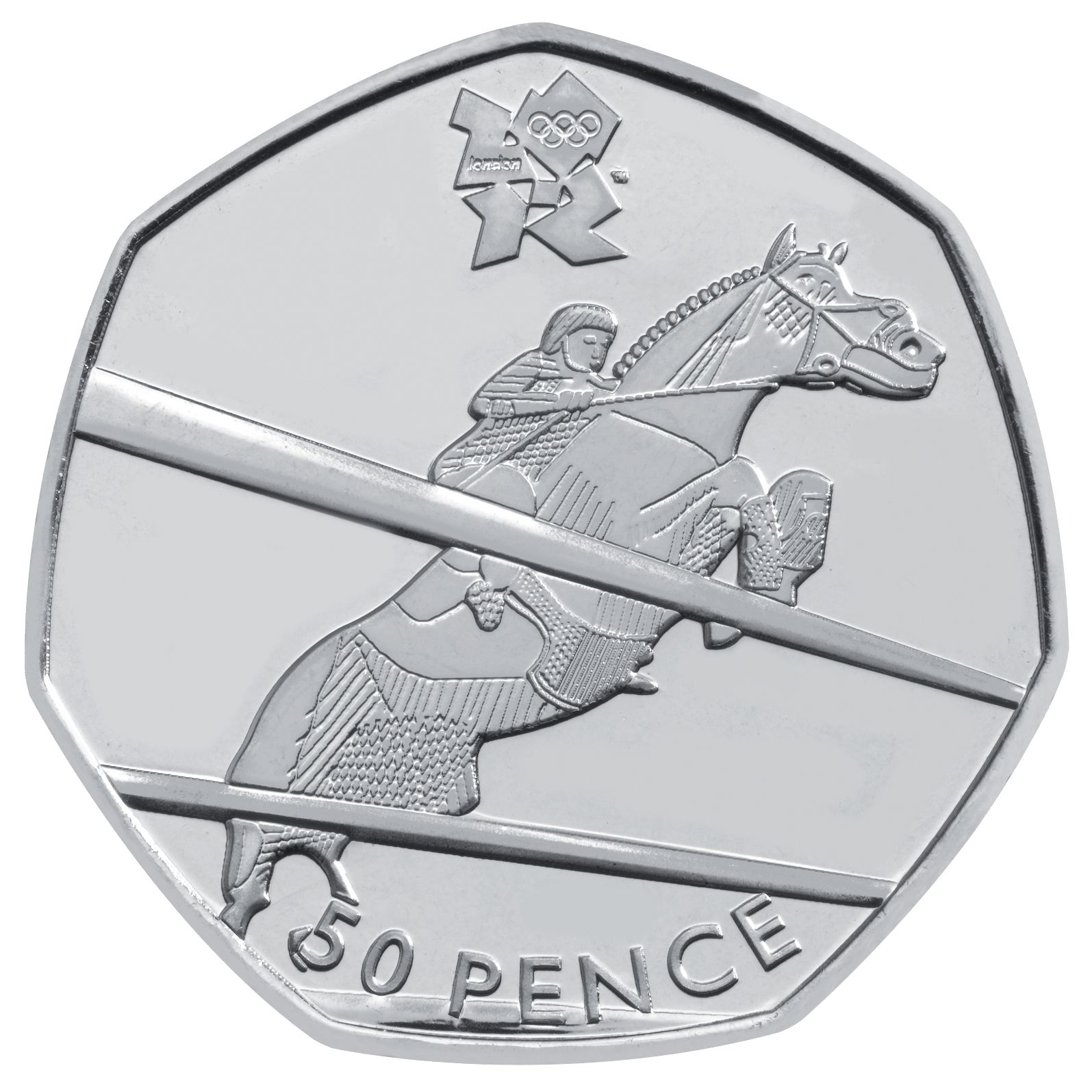 Royal Mint London 2012 Olympic Games 50p Coin, Equestrian