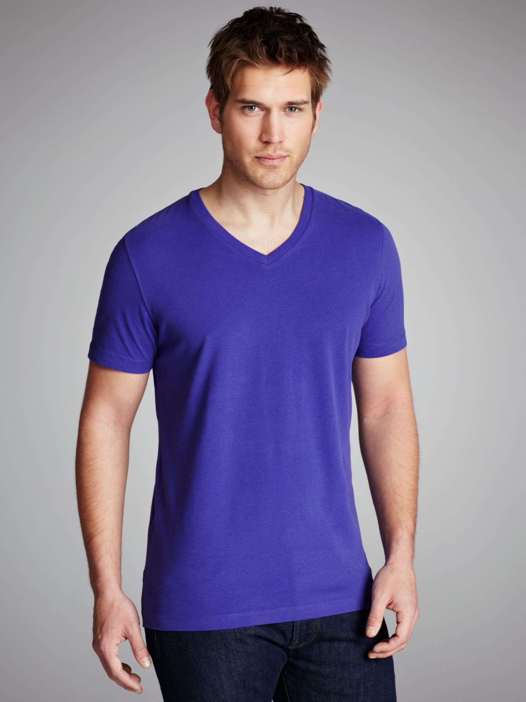 V-Neck T-Shirt, Purple
