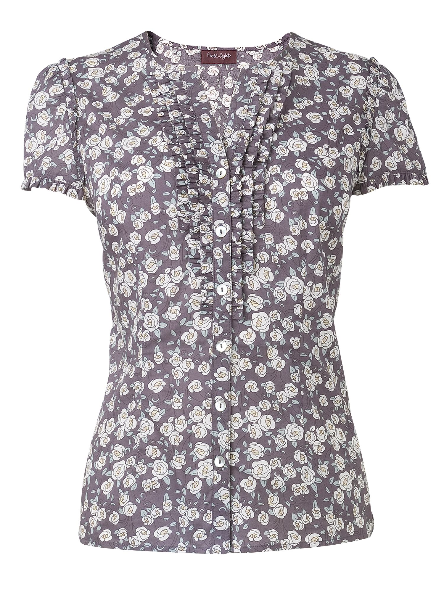 Floral Print Cotton Blouse, Juniper