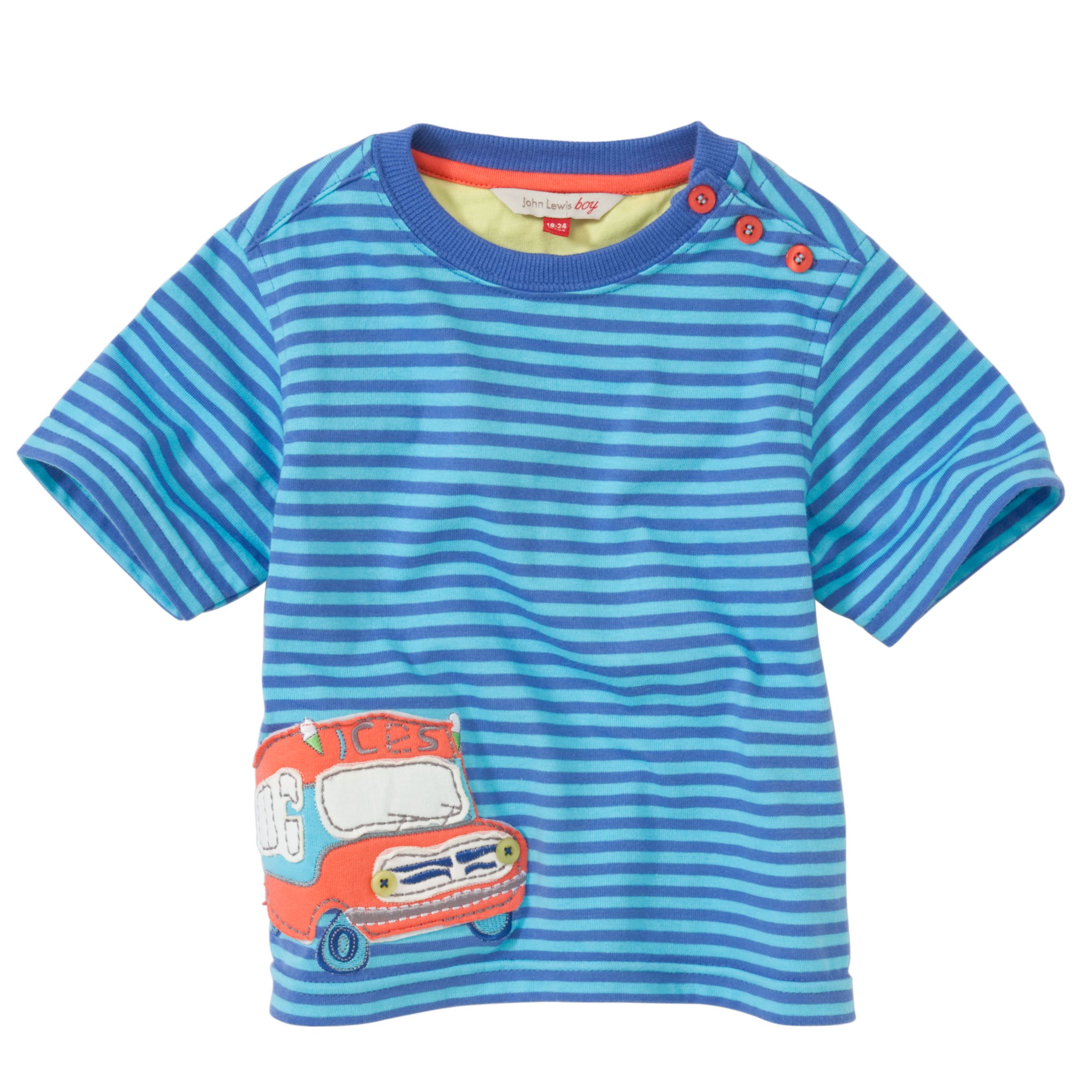 John Lewis Boy Ice Cream Van T-Shirt, Blue