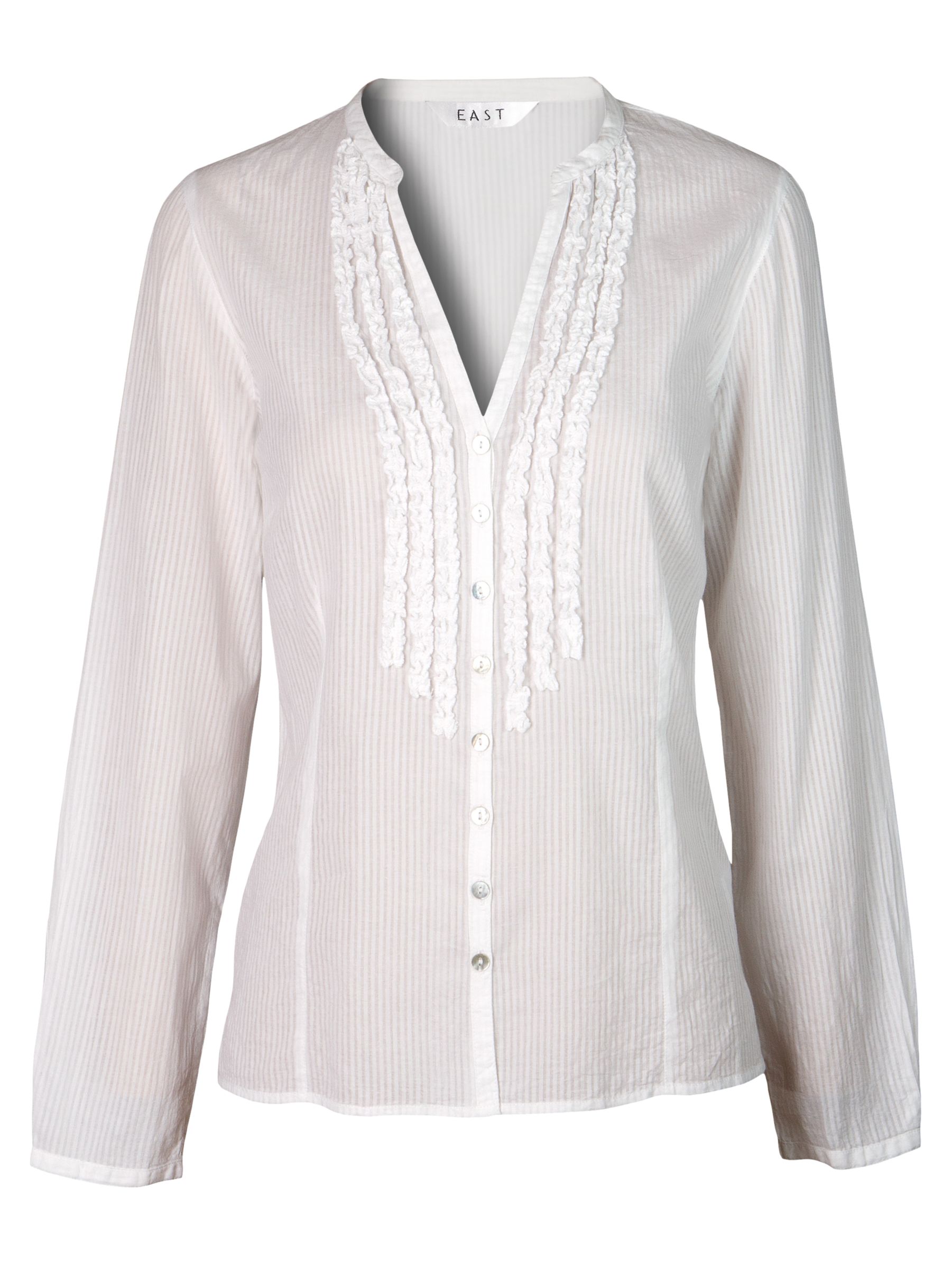 Anita Stripe Blouse, Pearl