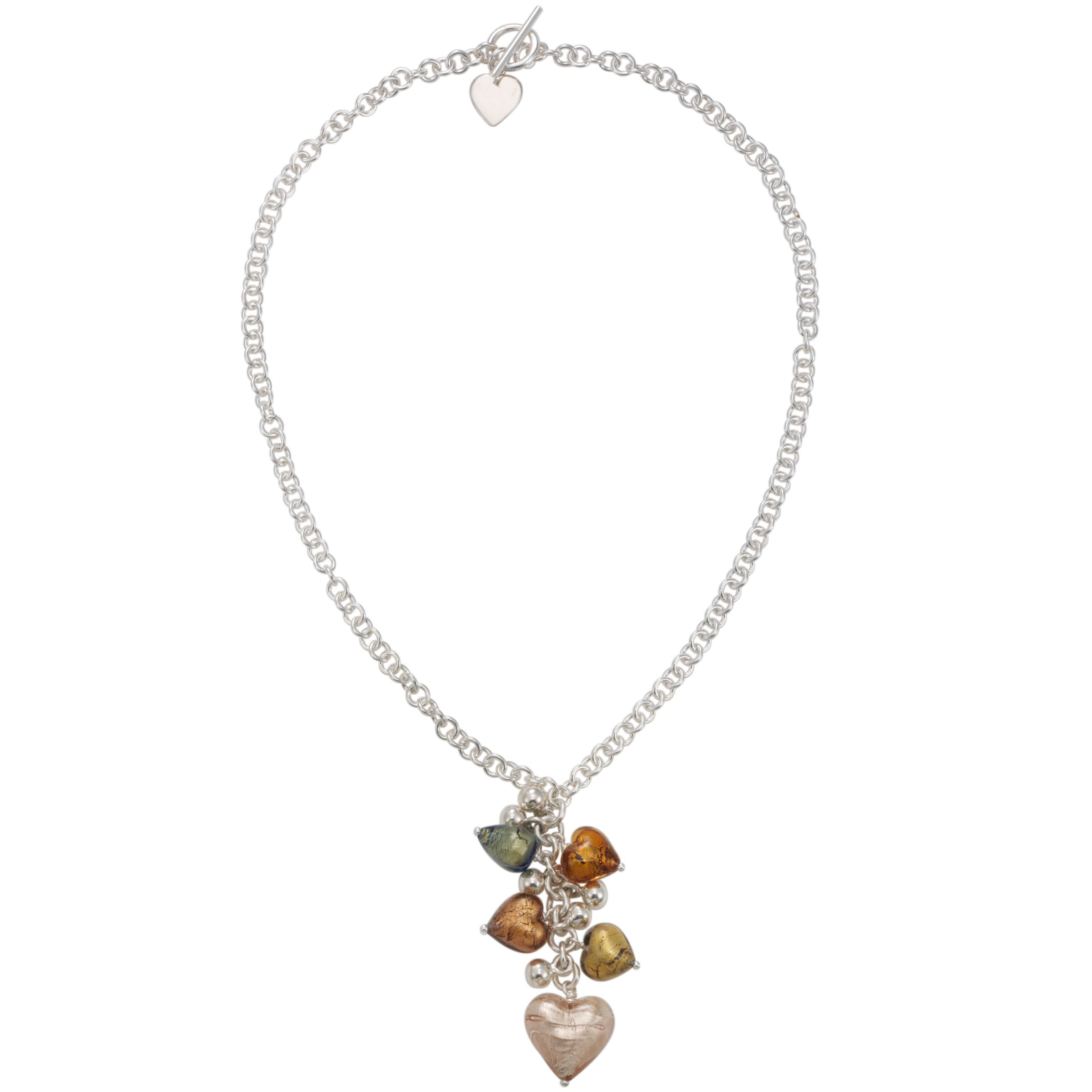 Martick Autumn Murano Glass Heart Necklace
