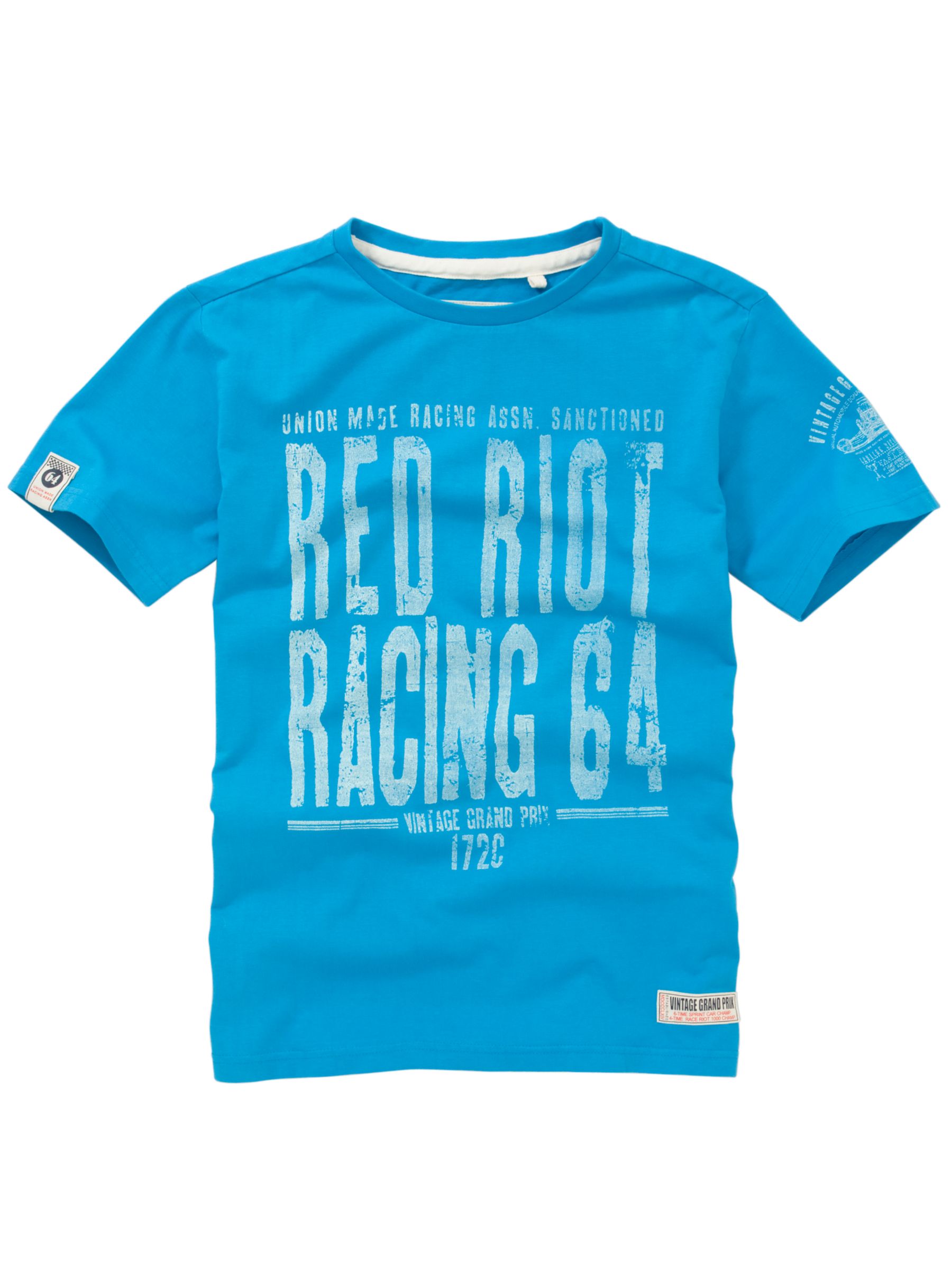 John Lewis Boy Red Riot Racing T-Shirt, Blue