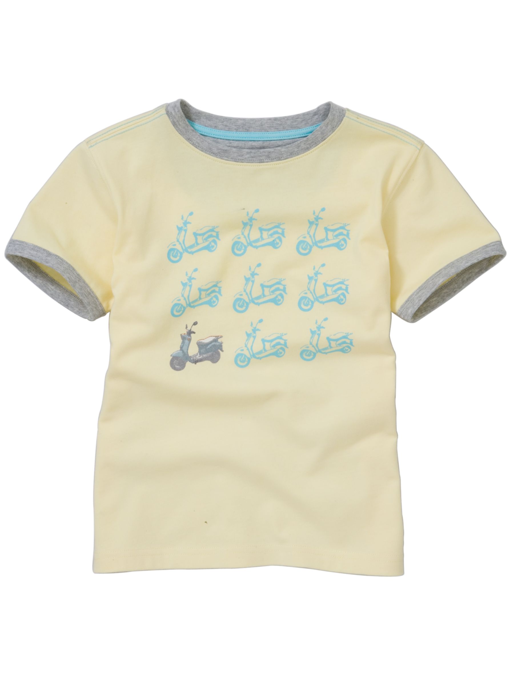 John Lewis Boy Scooter Graphic T-Shirt, Yellow