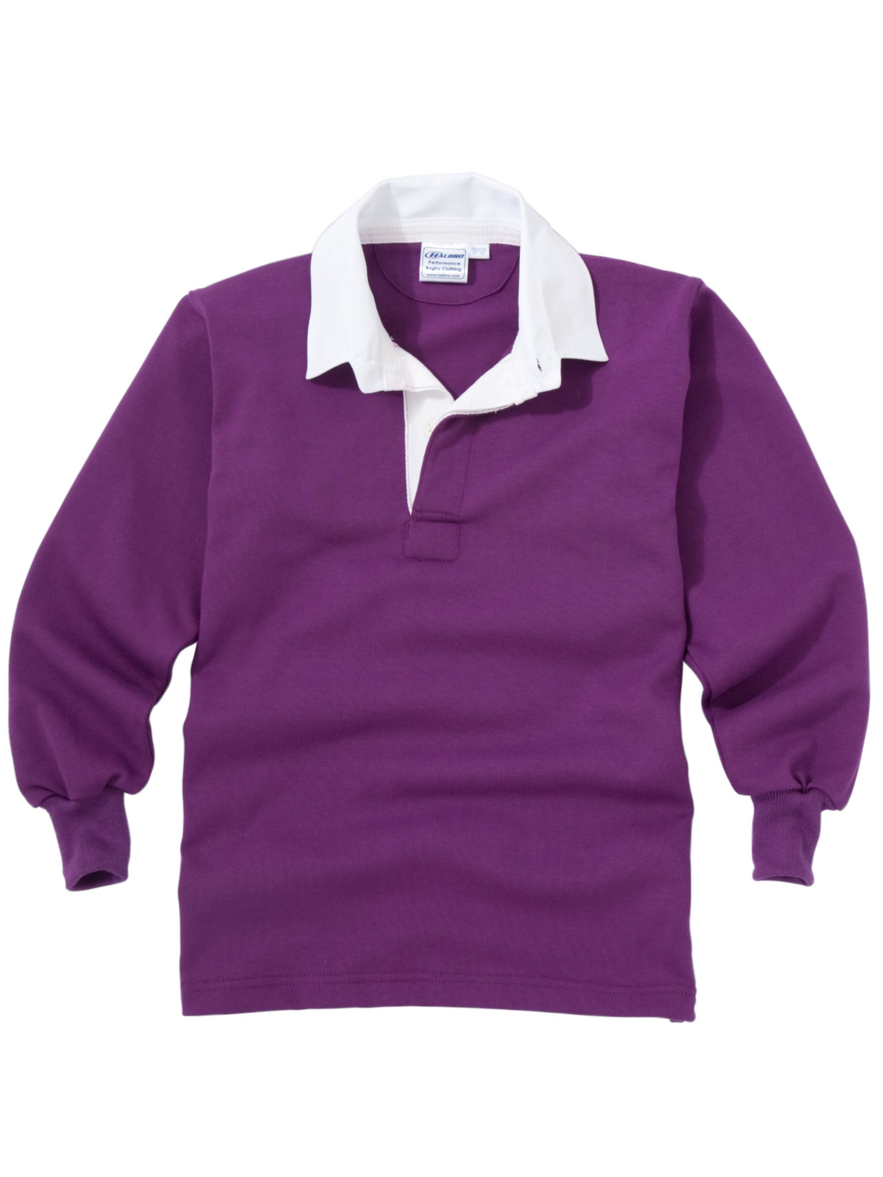 School Cotton Rugby Shirt, Purple