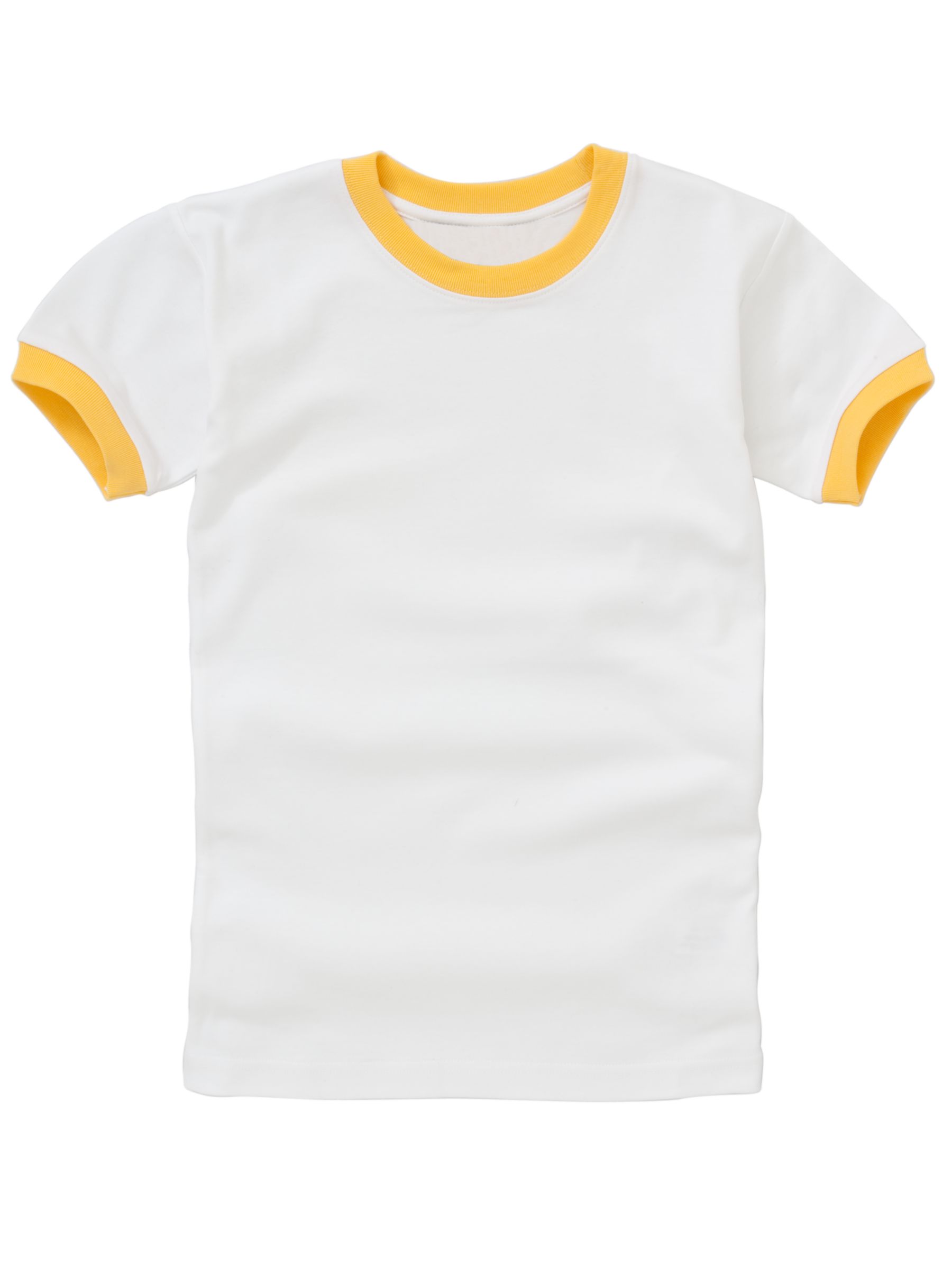School Unisex House PE T-Shirt, White/Gold