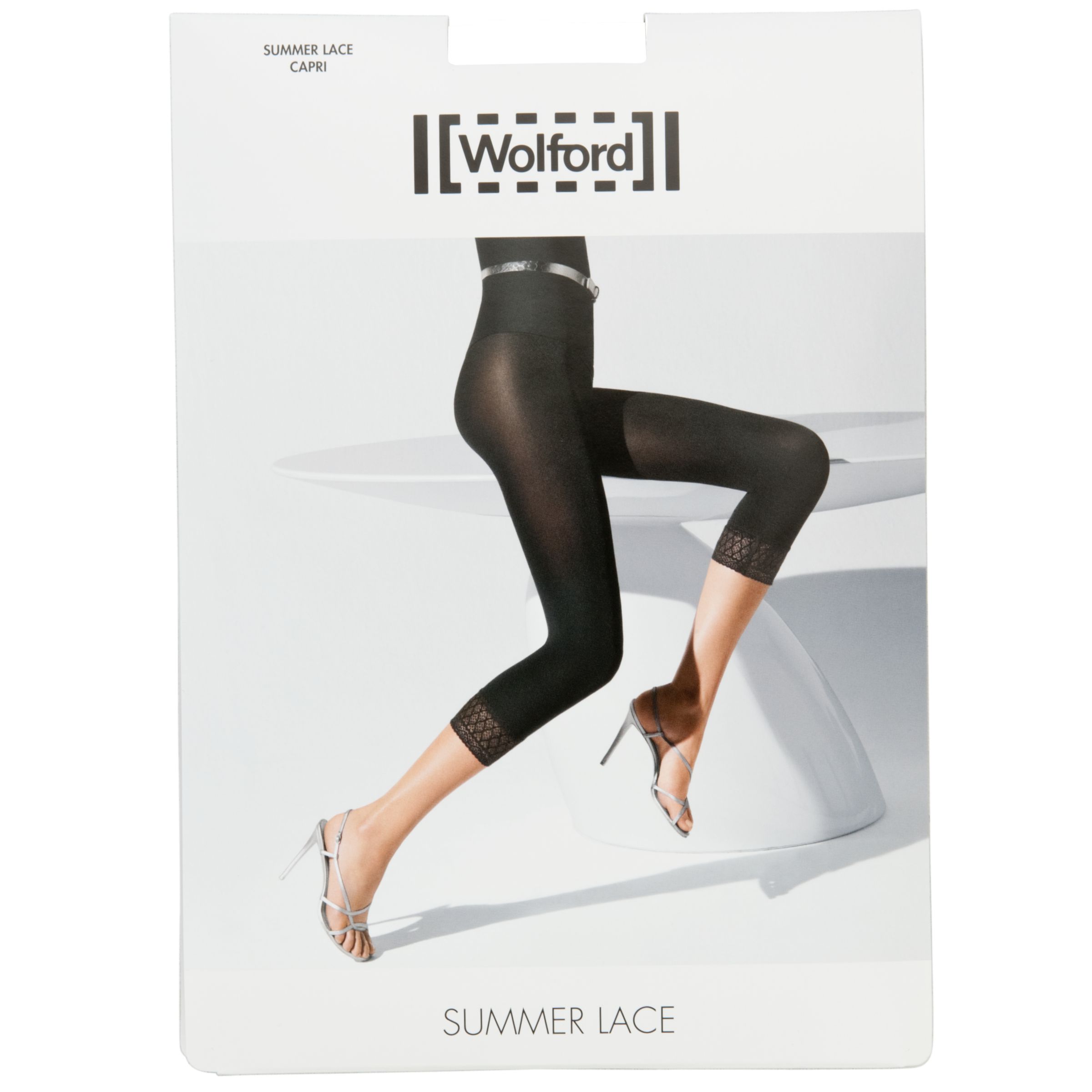 Wolford Summer Lace 80 Denier Capri Leggings White