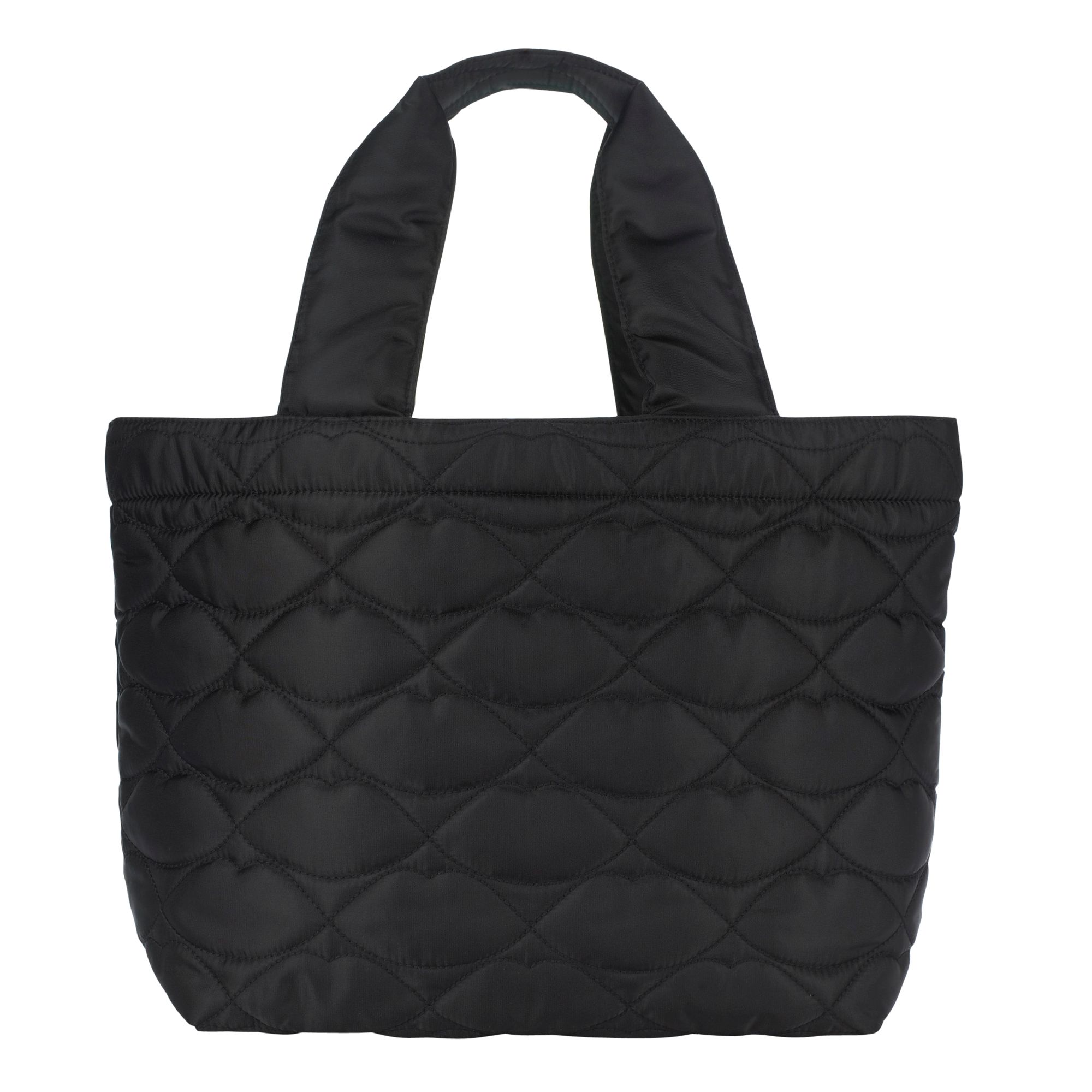Lulu Guinness Florence Large Quilted Lips Tote Handbag, Black