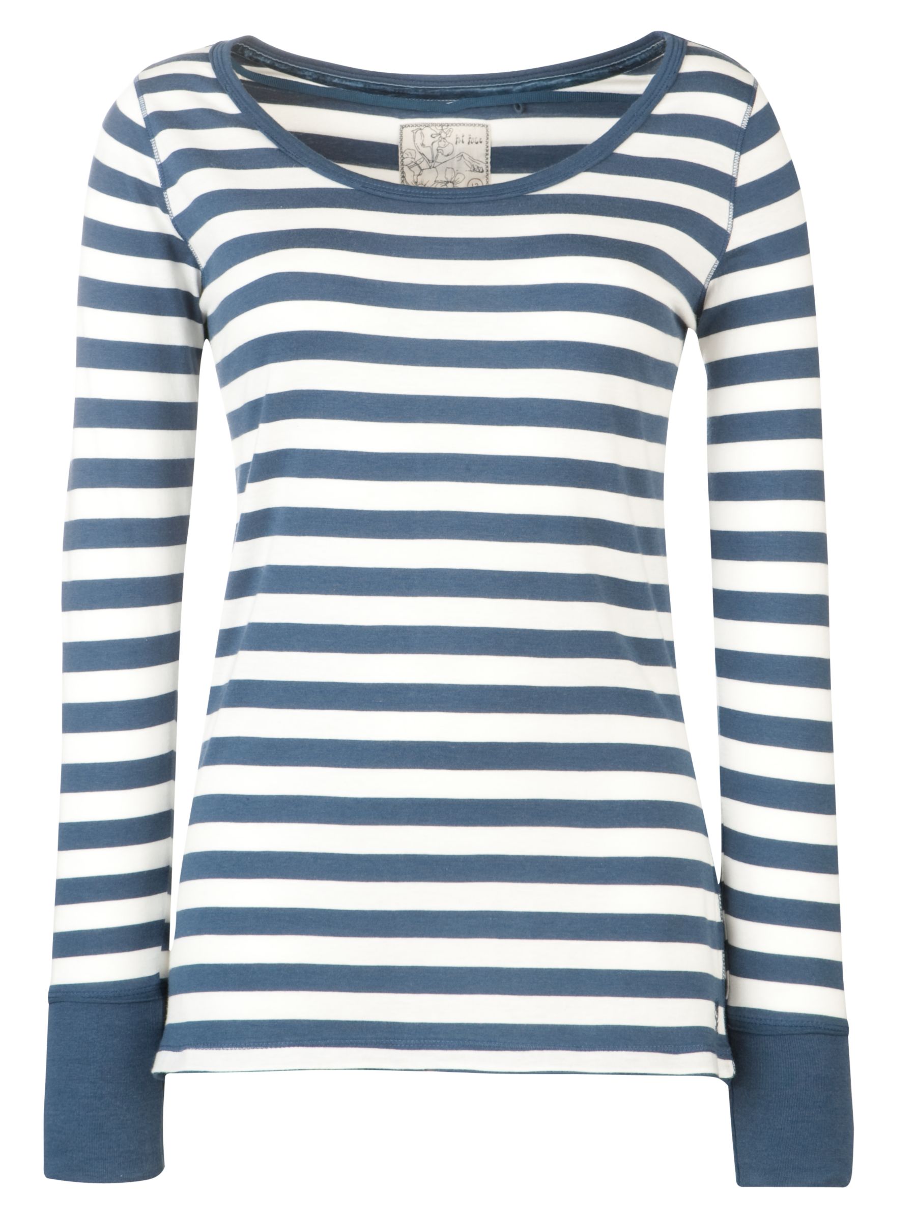 Fat Face Rene Long Sleeve Stripe T-Shirt, Dark