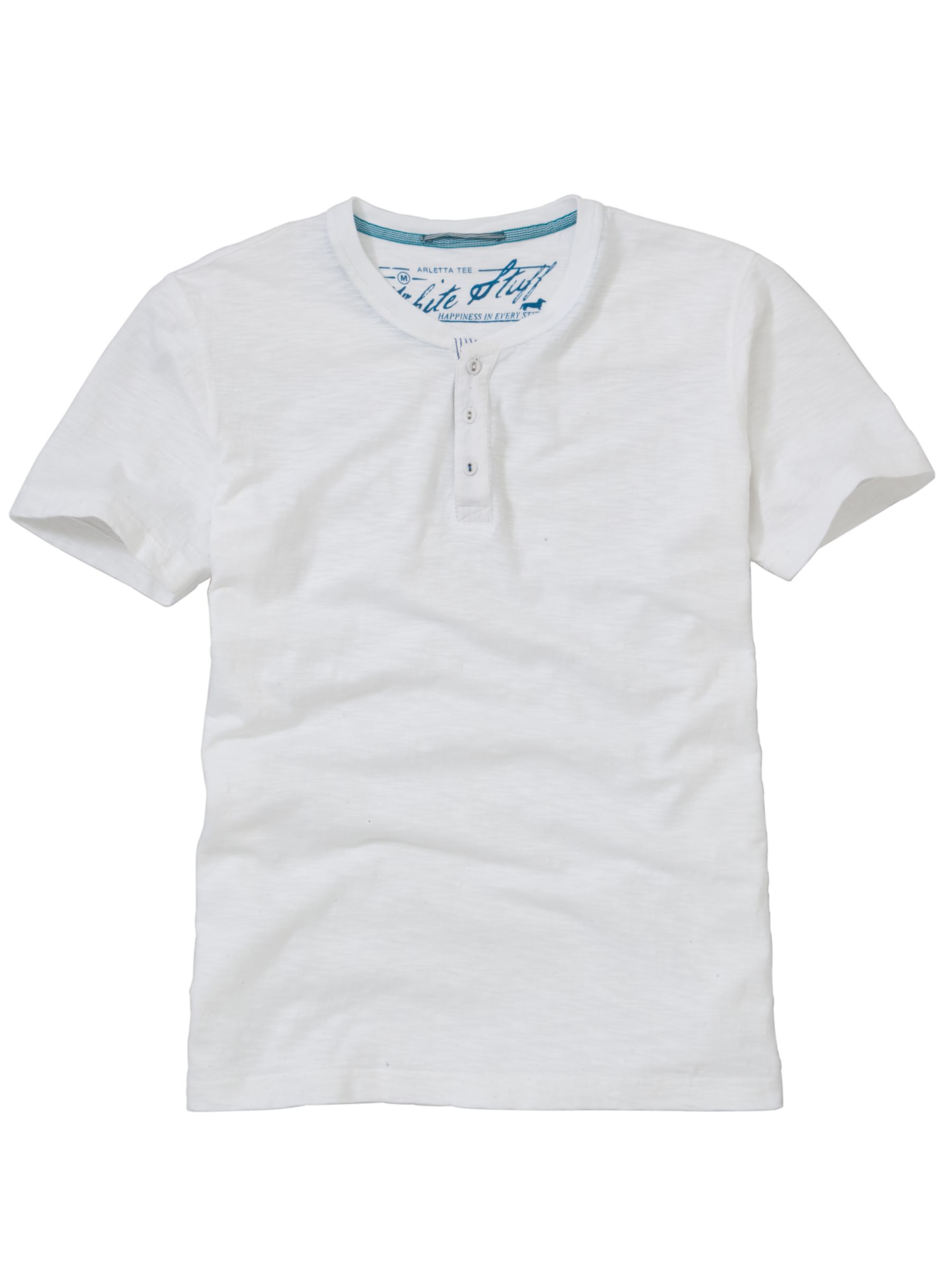 Arletta Grandad Collar T-Shirt, White