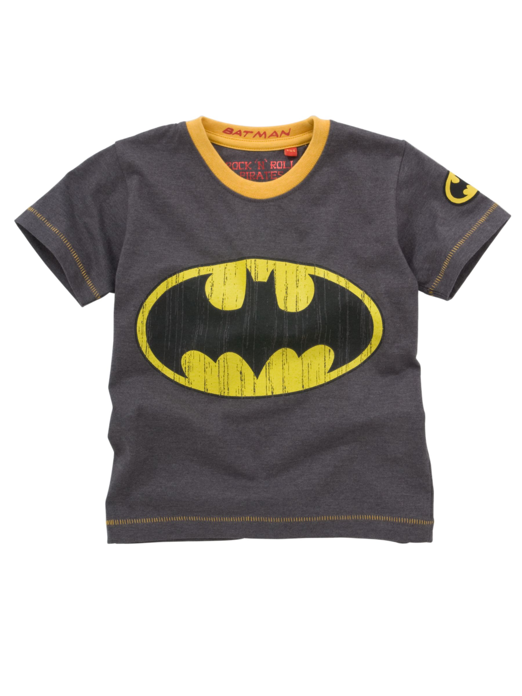 Batman Logo Print T-Shirt, Dark grey