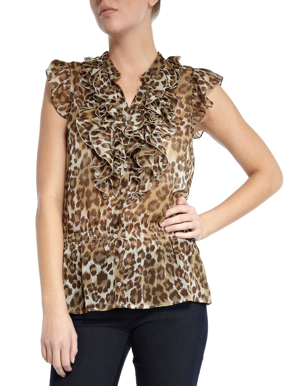 Oasis Leopard Print Blouse, Multi