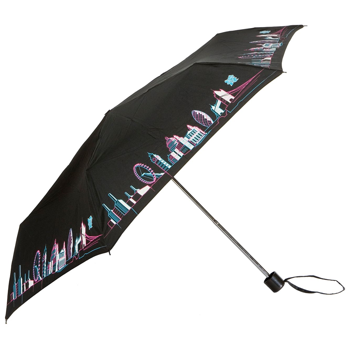 London 2012 Skyline Compact Umbrella, Black