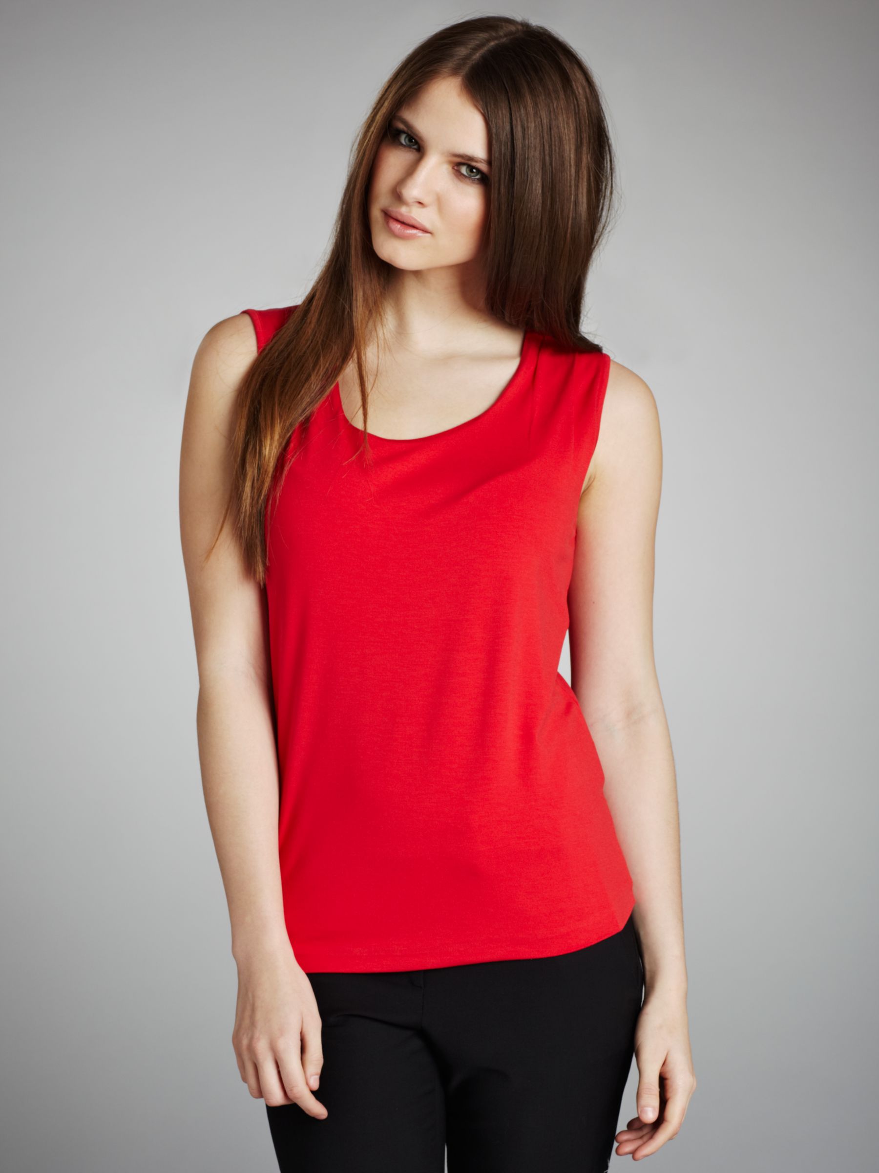 COLLECTION, John Lewis Women Basic Shoulder Vest, Poppy