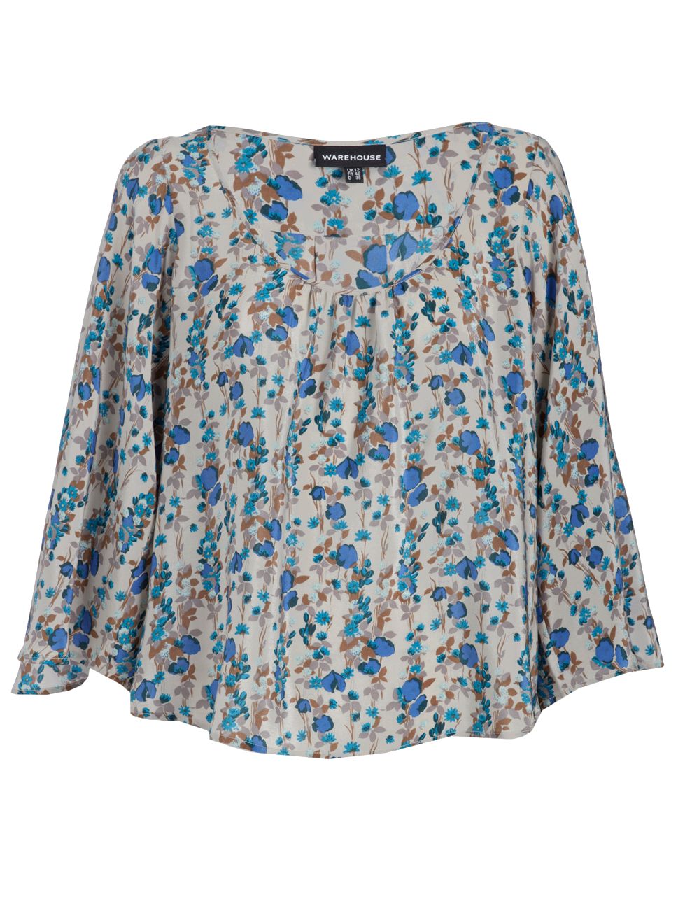 Warehouse Poppy Blouse, Multi