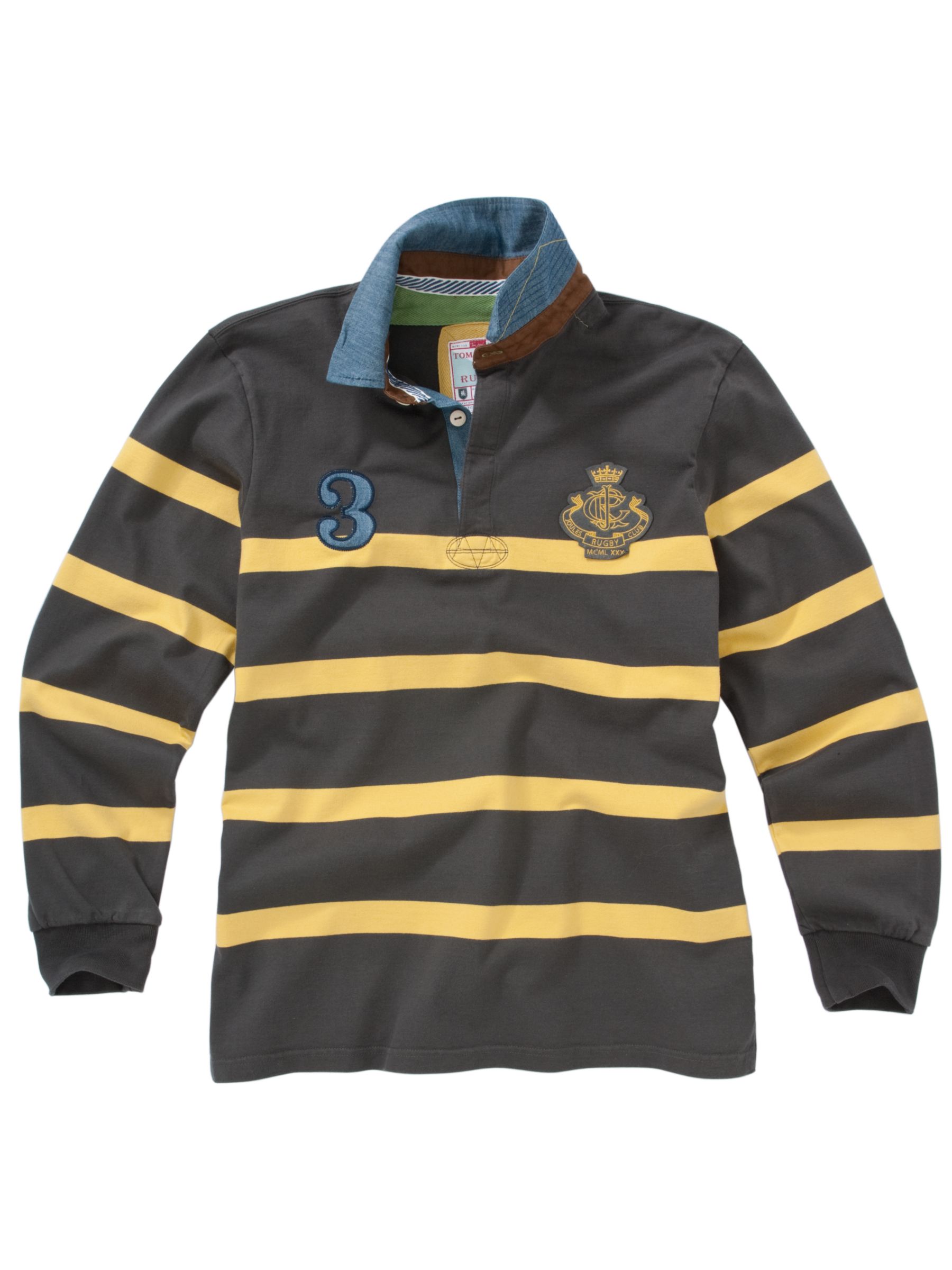 Joules Stamford Stripe Rugby Shirt, Cream