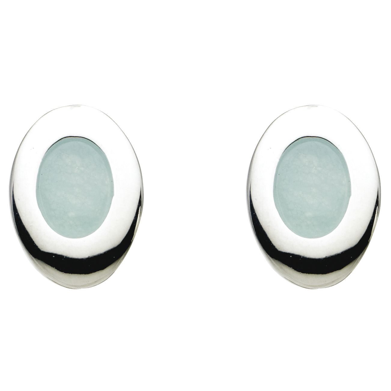 Sterling Silver Pebble Stone Stud