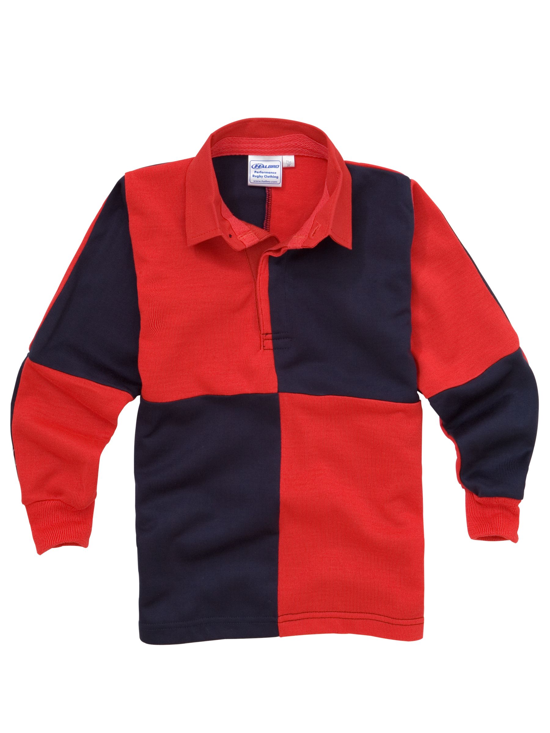Schools Unisex Rugby Shirt, Navy/red