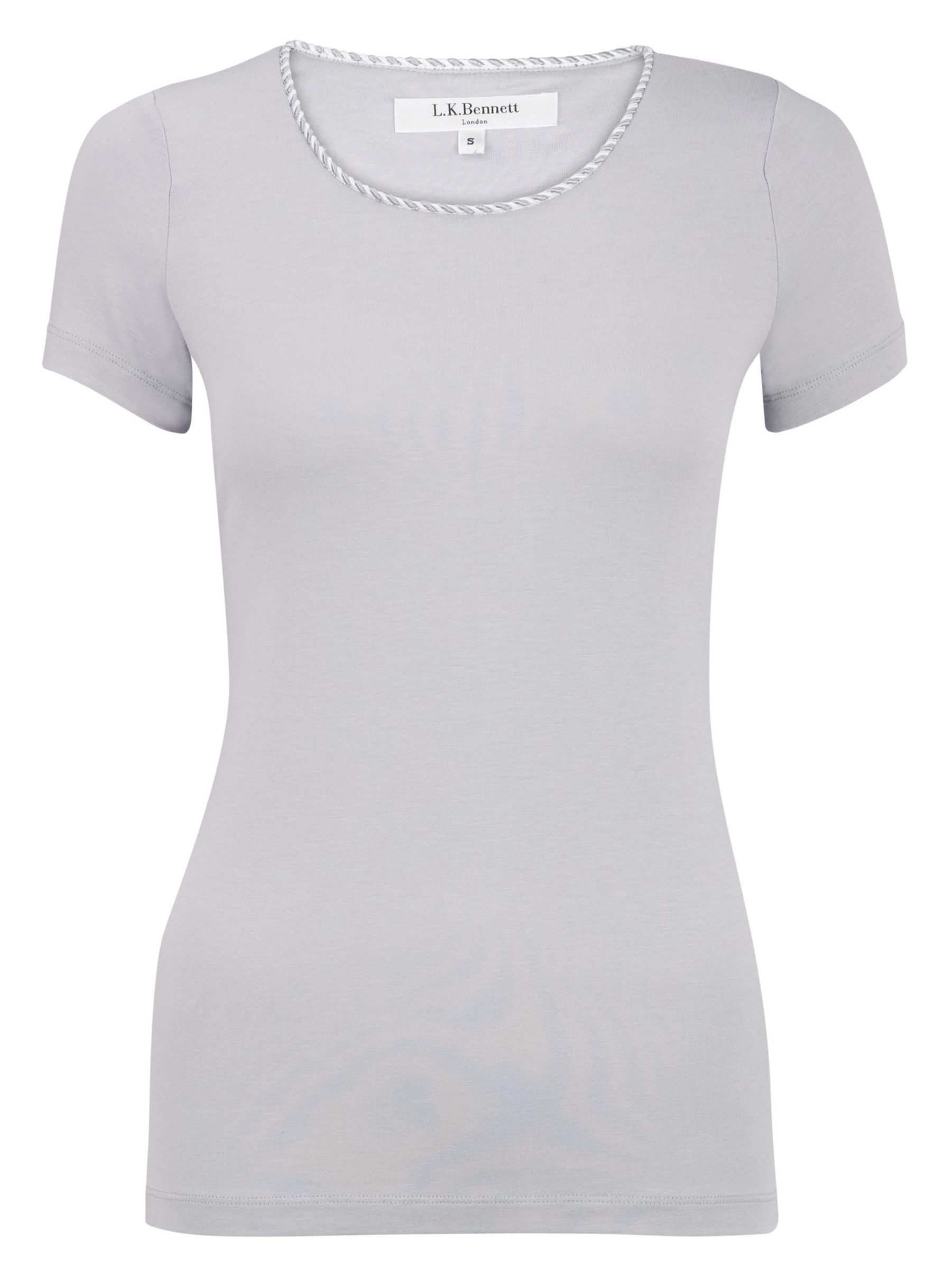 L.K.Bennett Cordy T-Shirt, Silver