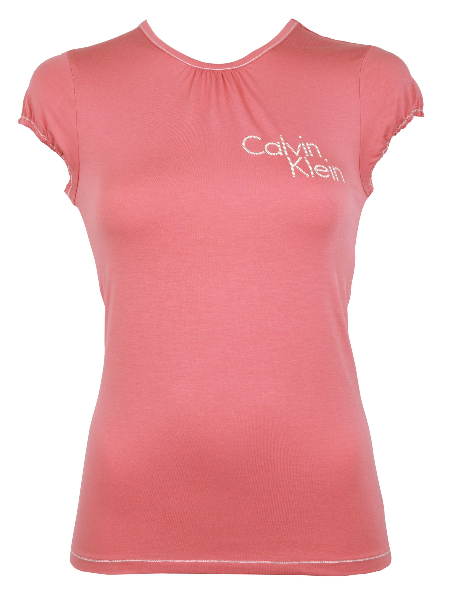 Calvin Klein Short Sleeve Pyjama Top Rose Pink