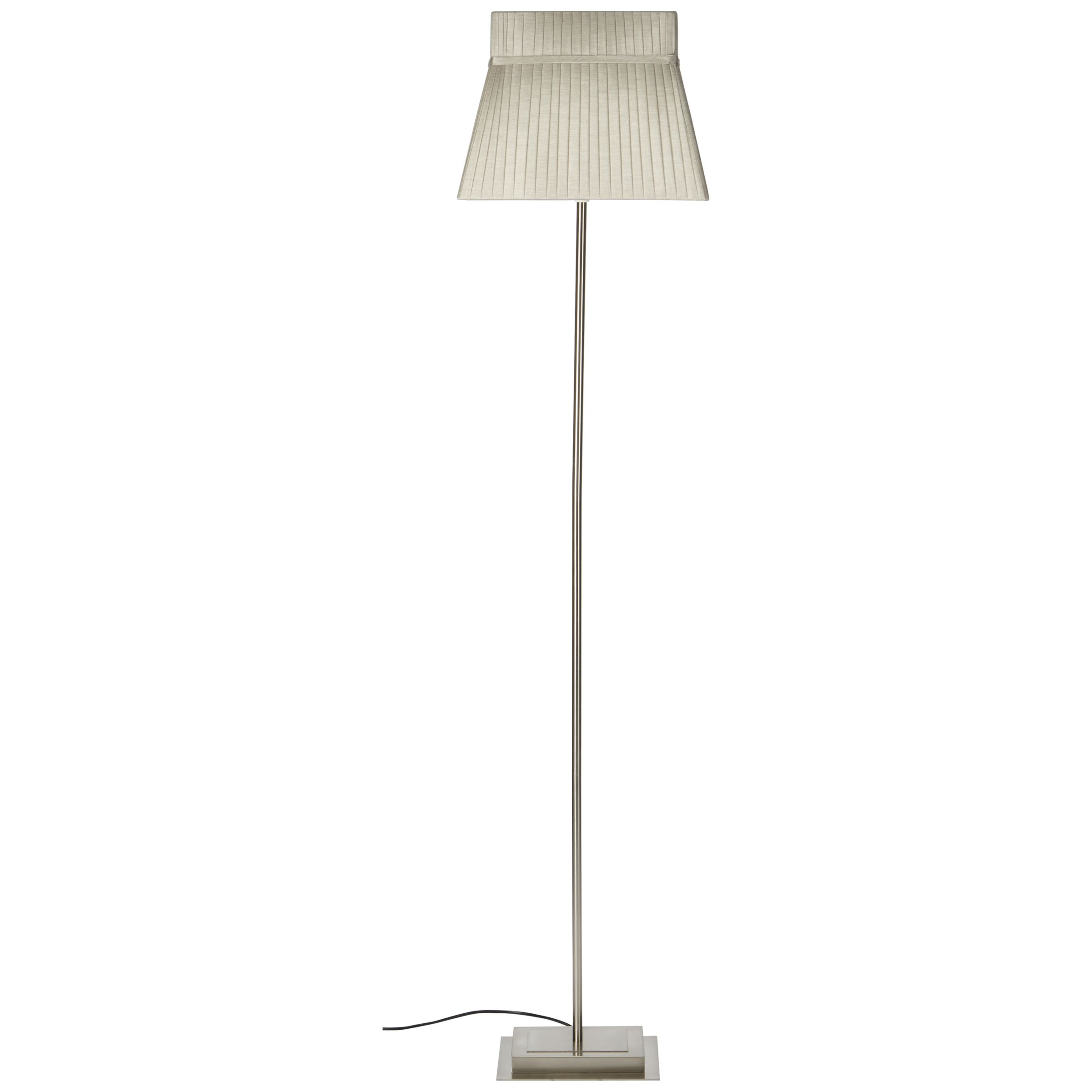 John Lewis Audrey Square Shade Floor Lamp, Taupe