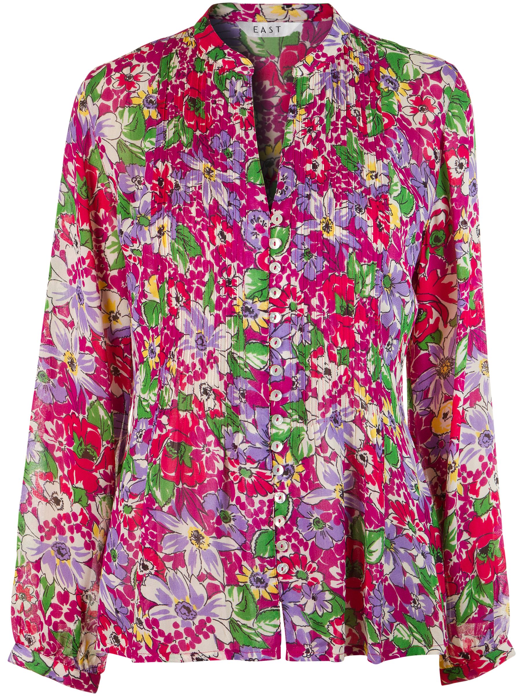 Beatrice Floral Print Blouse, Crocus