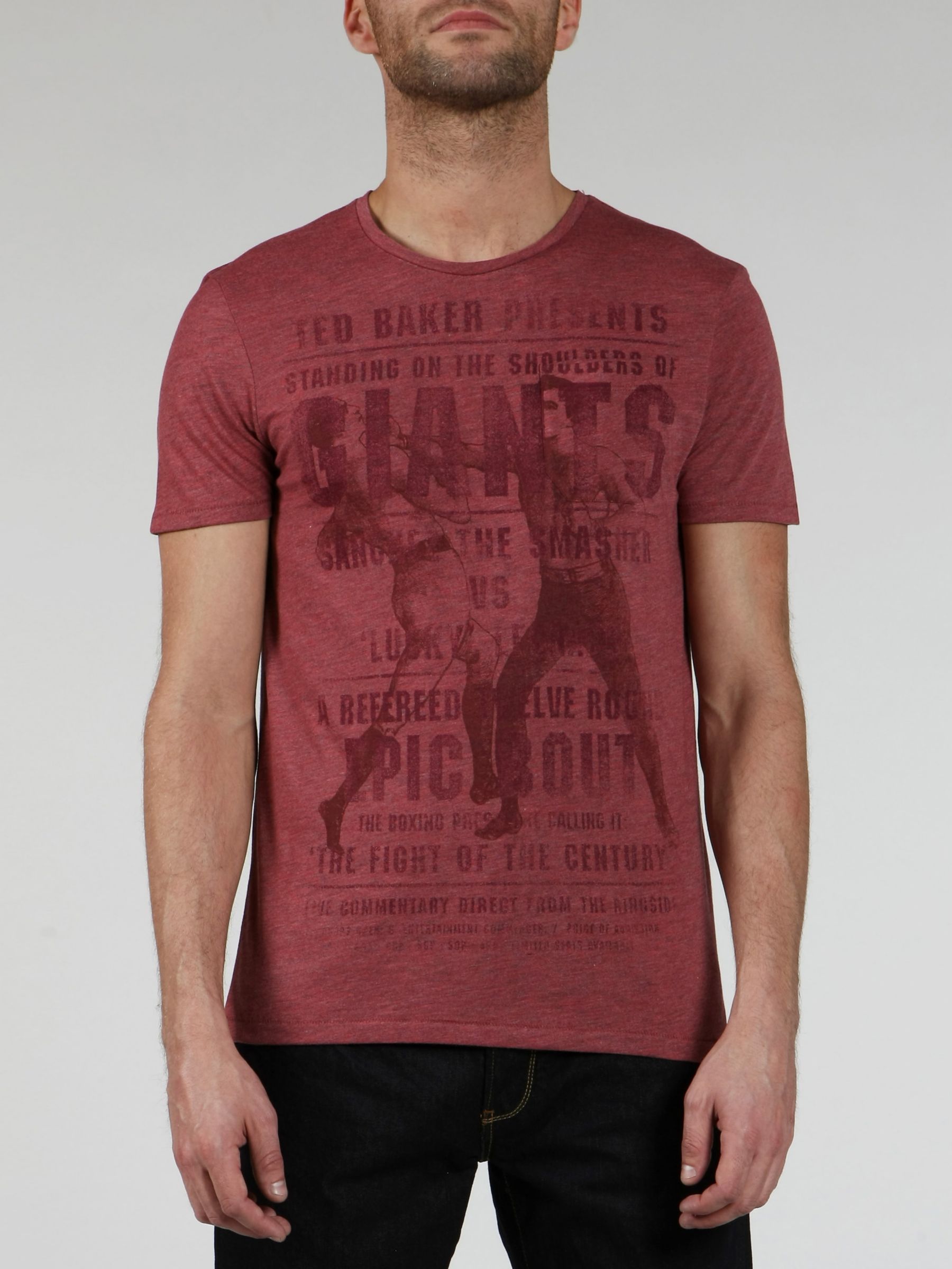 Ted Baker Short-Sleeve Overdyed Graphic T-Shirt,