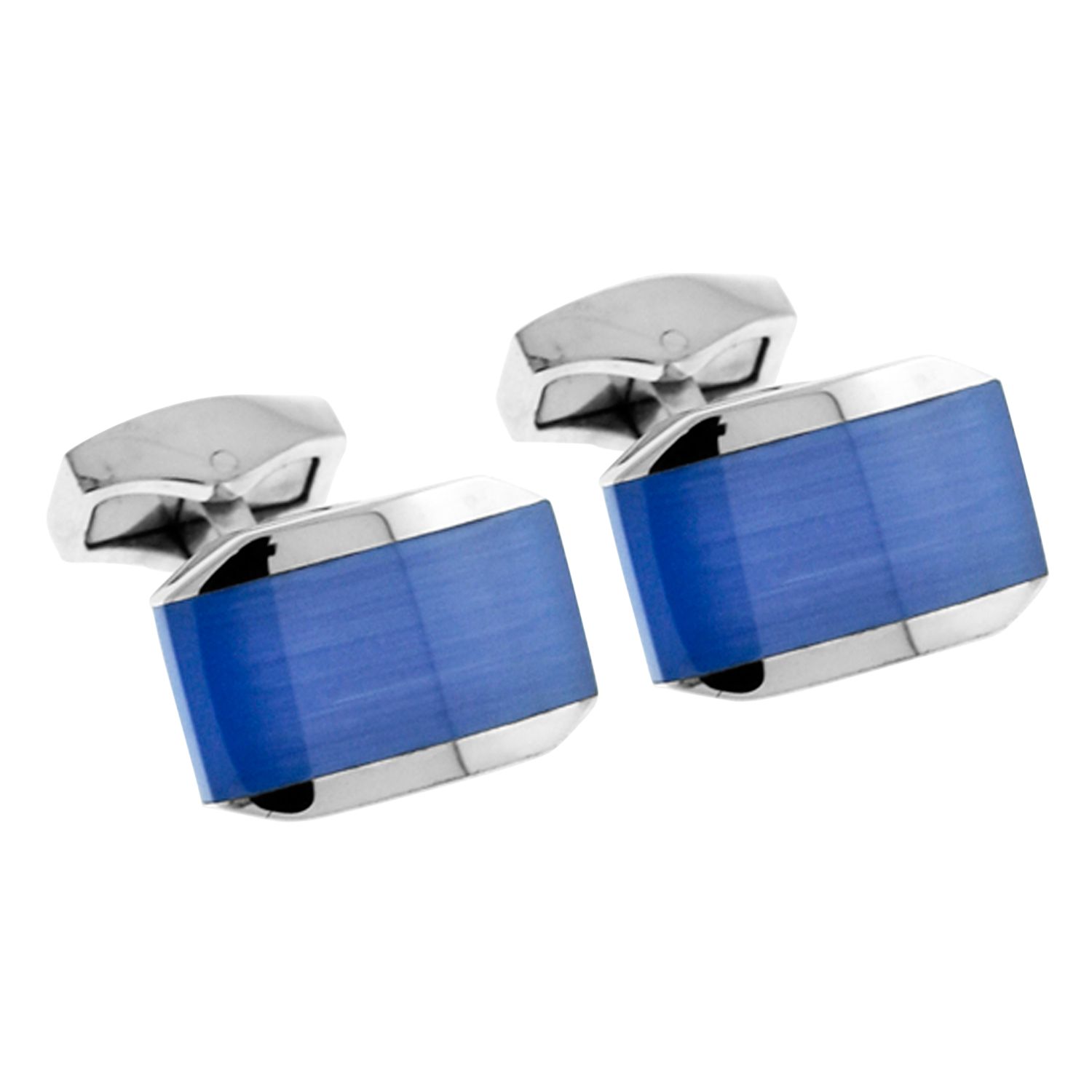 Tateossian Rectangle Cufflinks, Blue