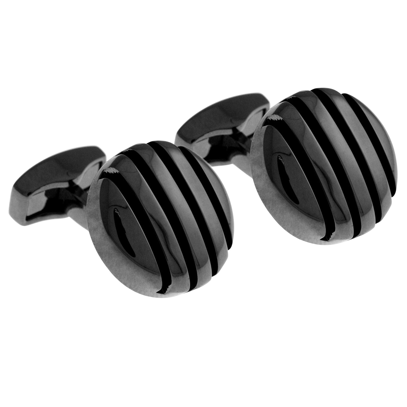 Tateossian Round Grill Cufflinks, Metallics