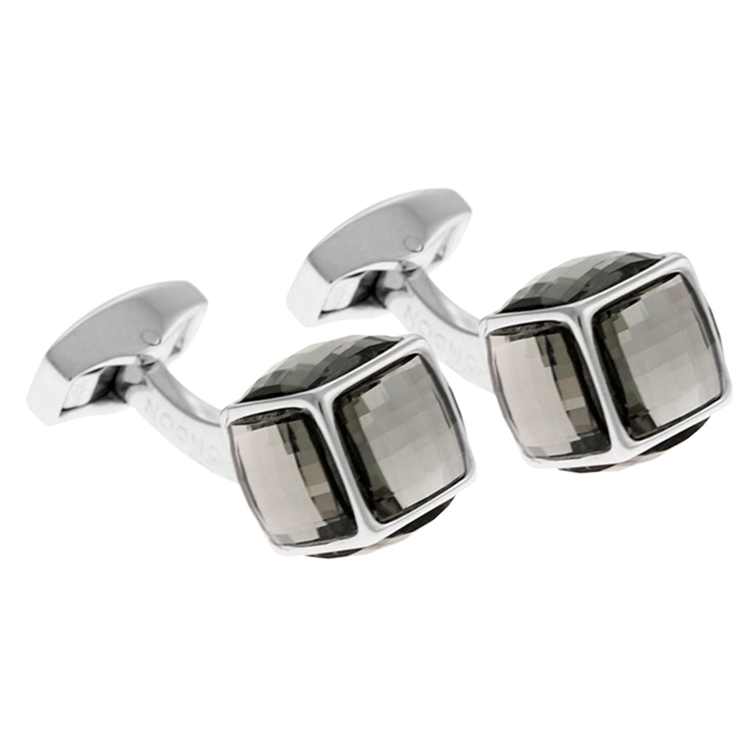 Crystal Cube Cufflinks, Black