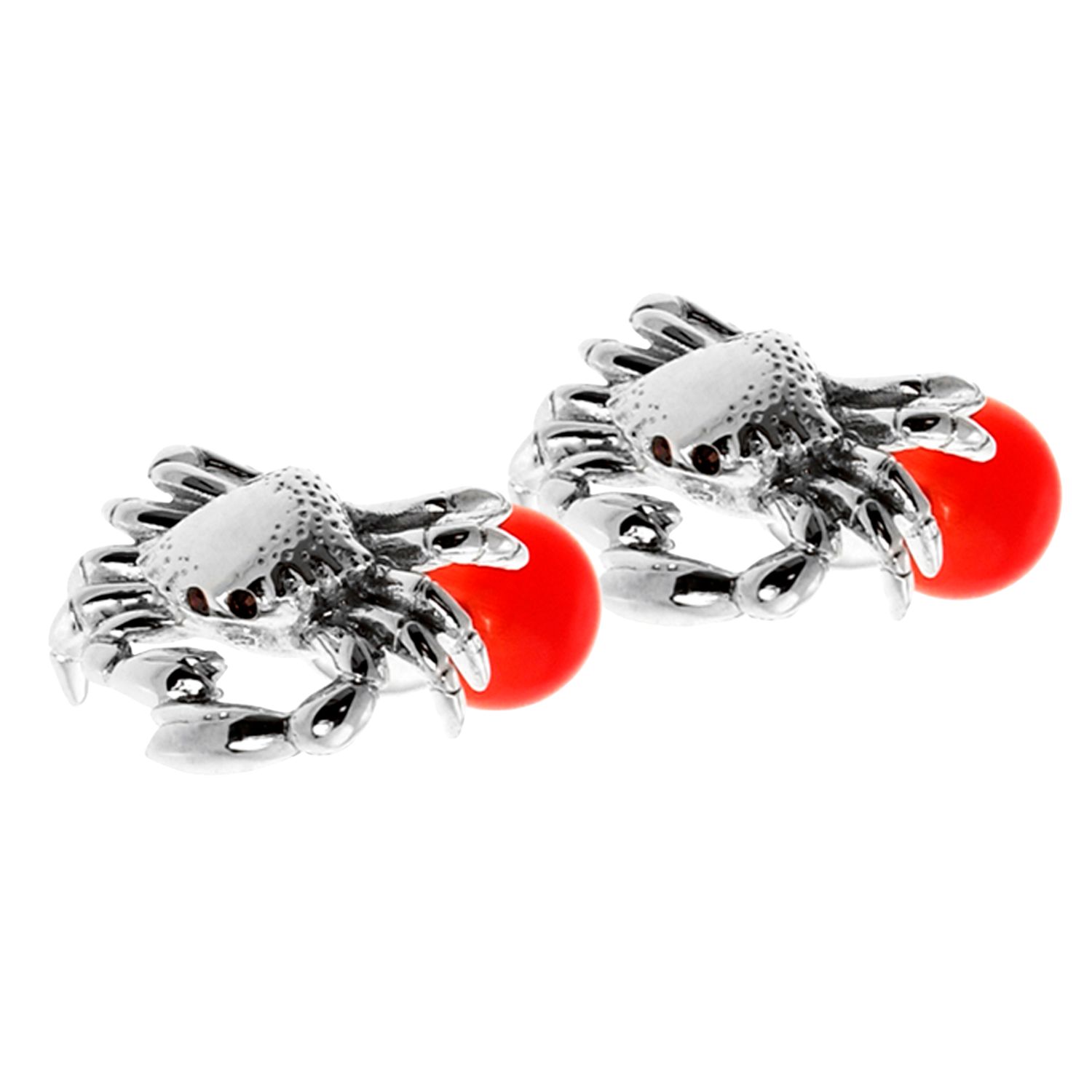 Tateossian Crab Cufflinks, Red