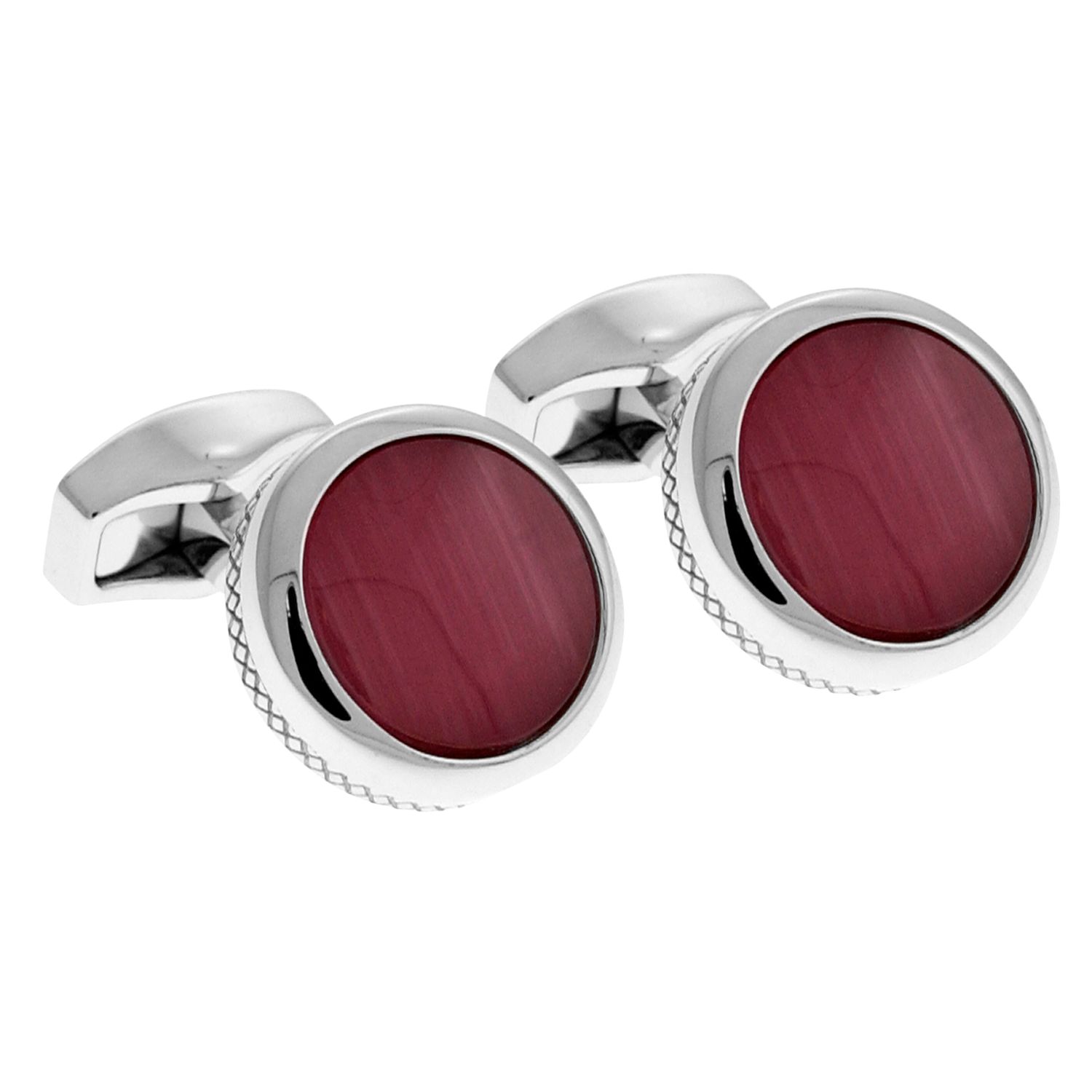 Round Cushion Cufflinks, Pink