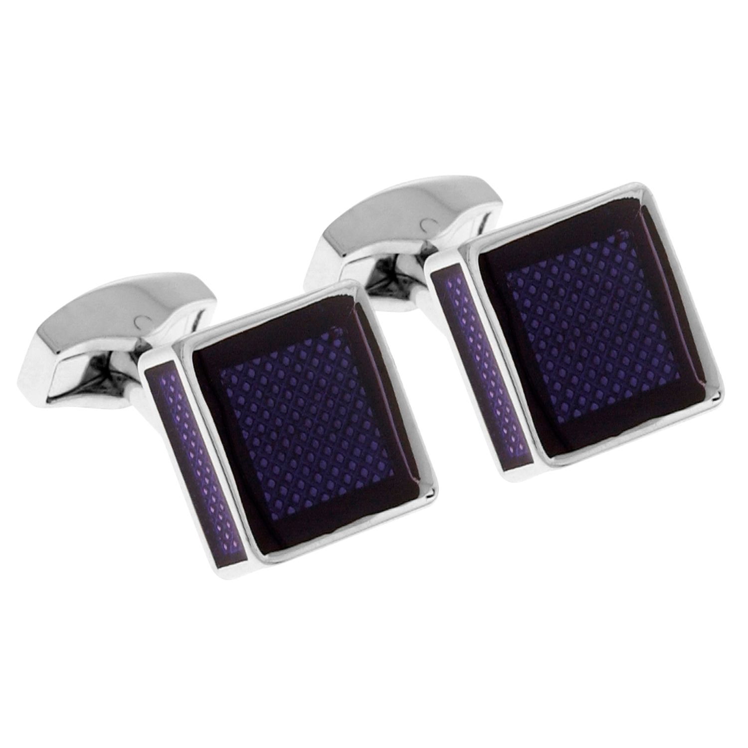 Tateossian Ice Cube Cufflinks, Purple