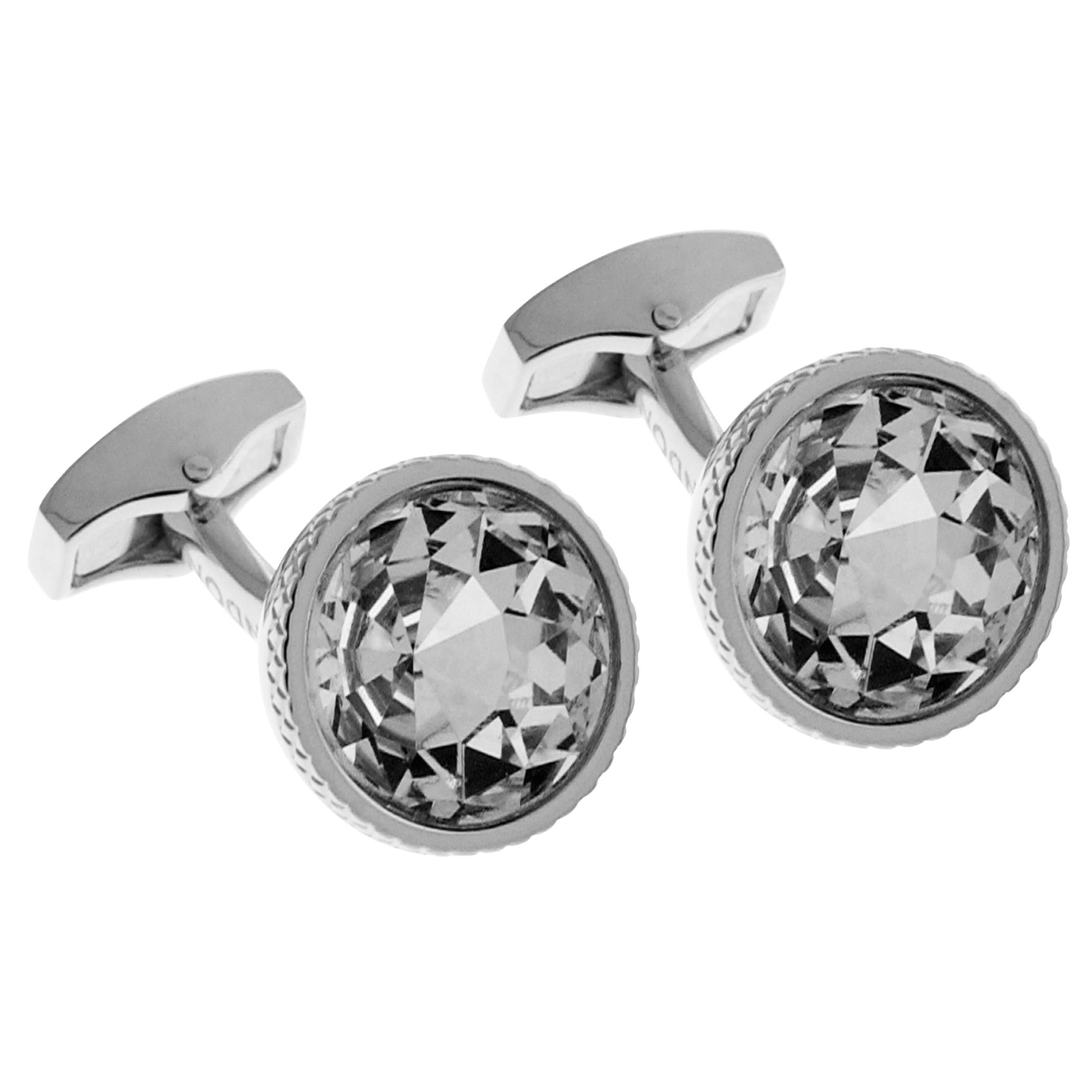 Tateossian Crystal Pond Cufflinks, Silver