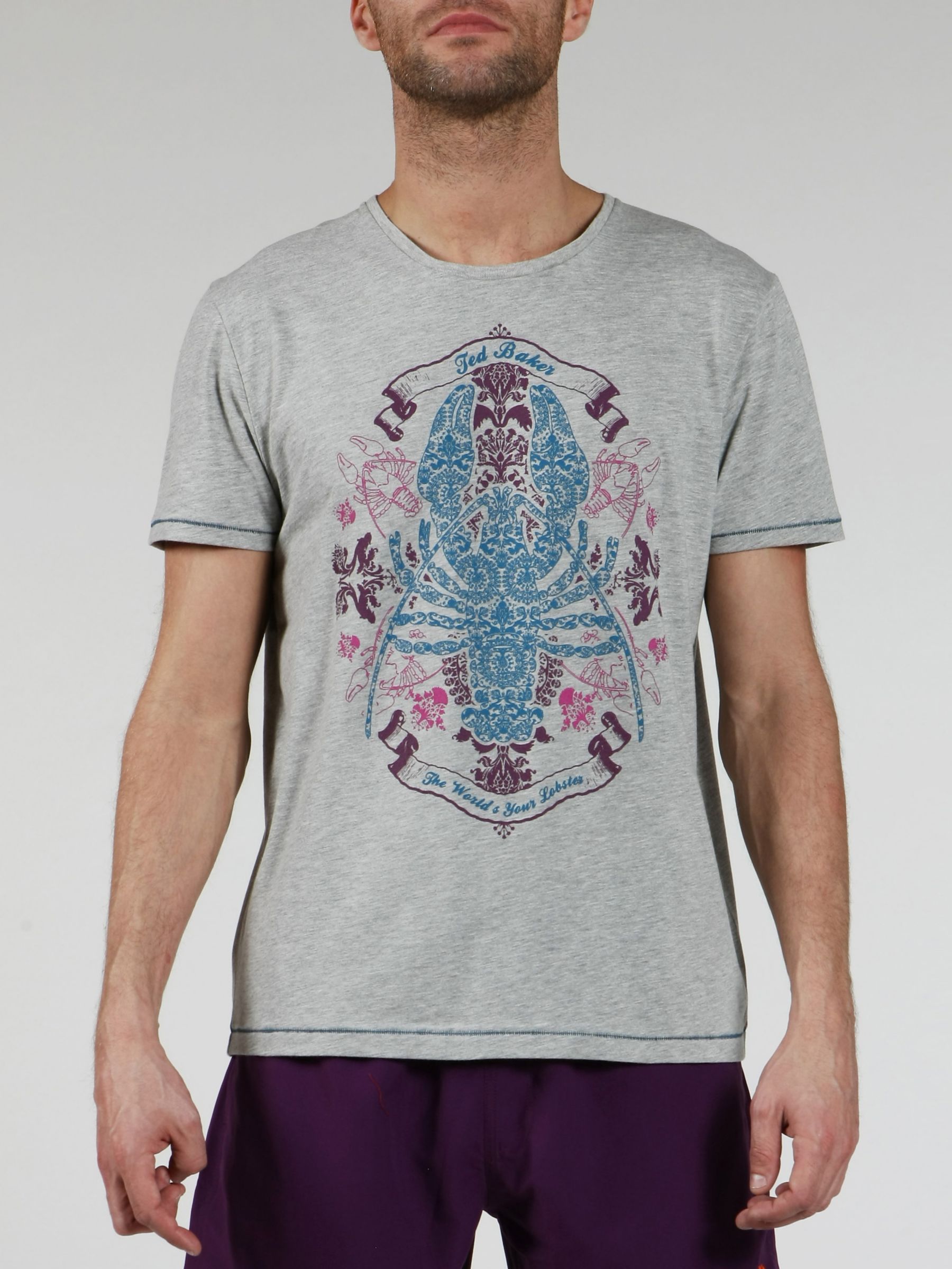 Ted Baker Short-Sleeve Lobster Print T-Shirt,