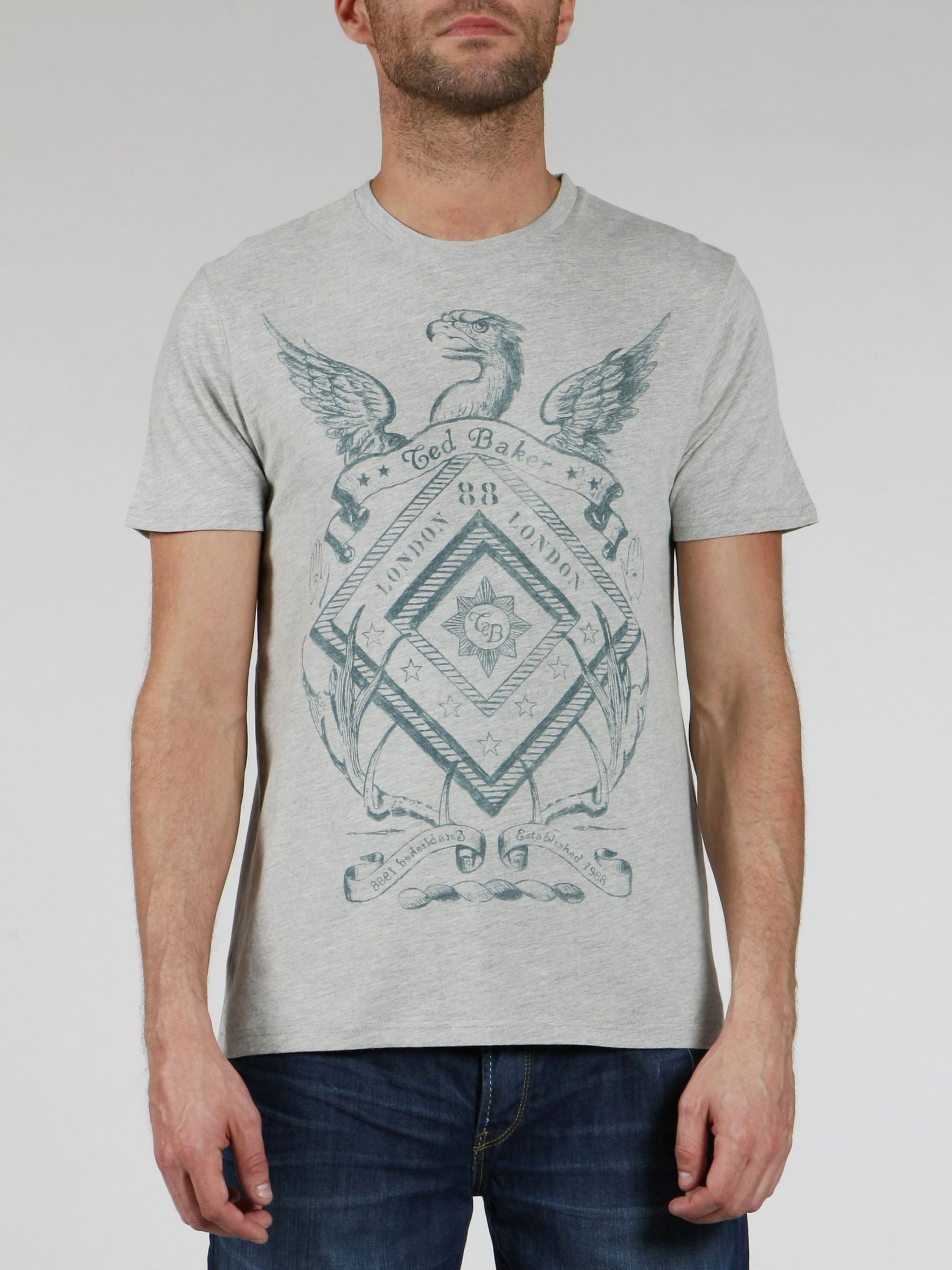 Ted Baker Short-Sleeve Sketched Graphic T-Shirt,
