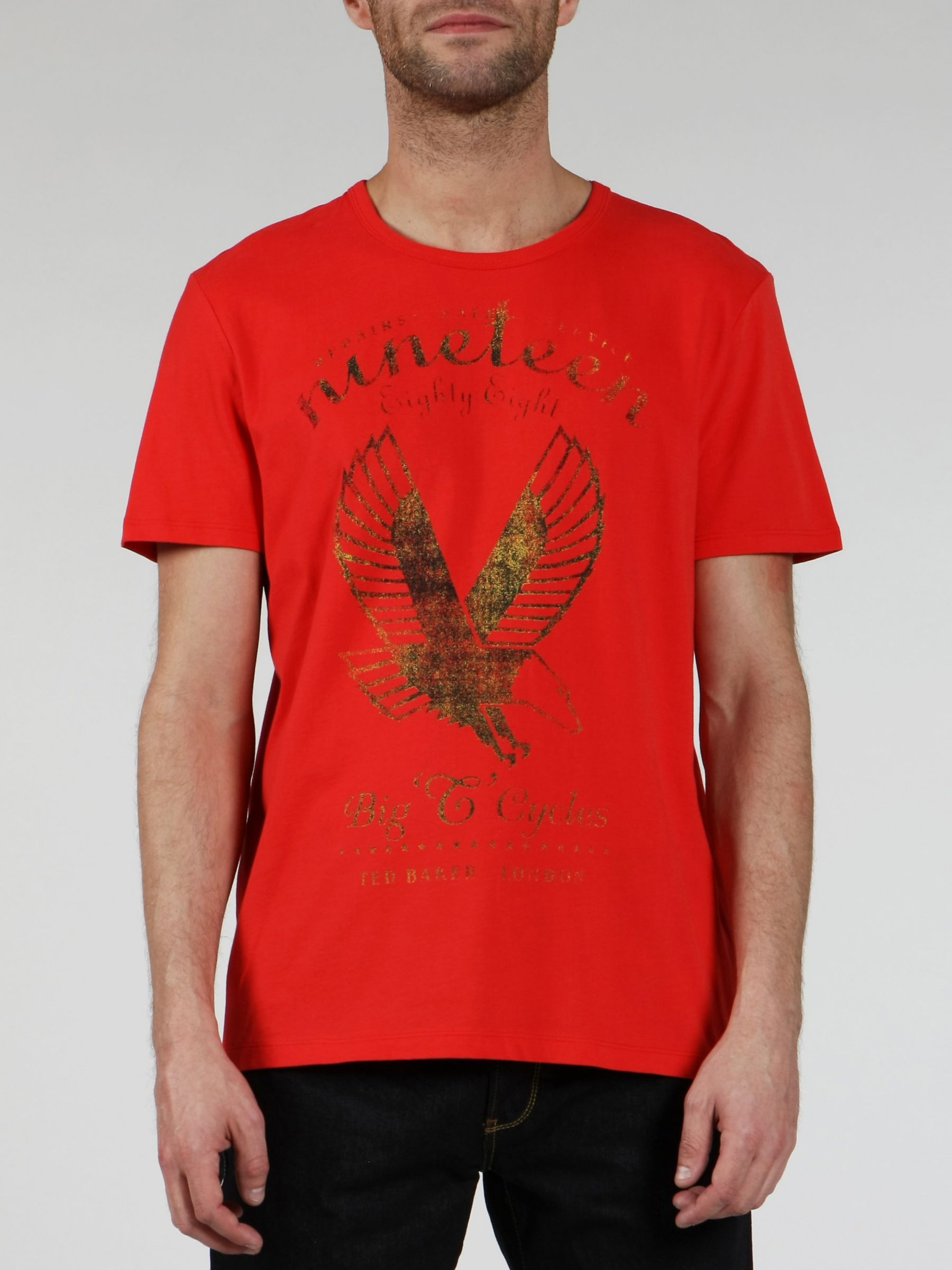 Ted Baker Short-Sleeve Graphic T-Shirt, Red