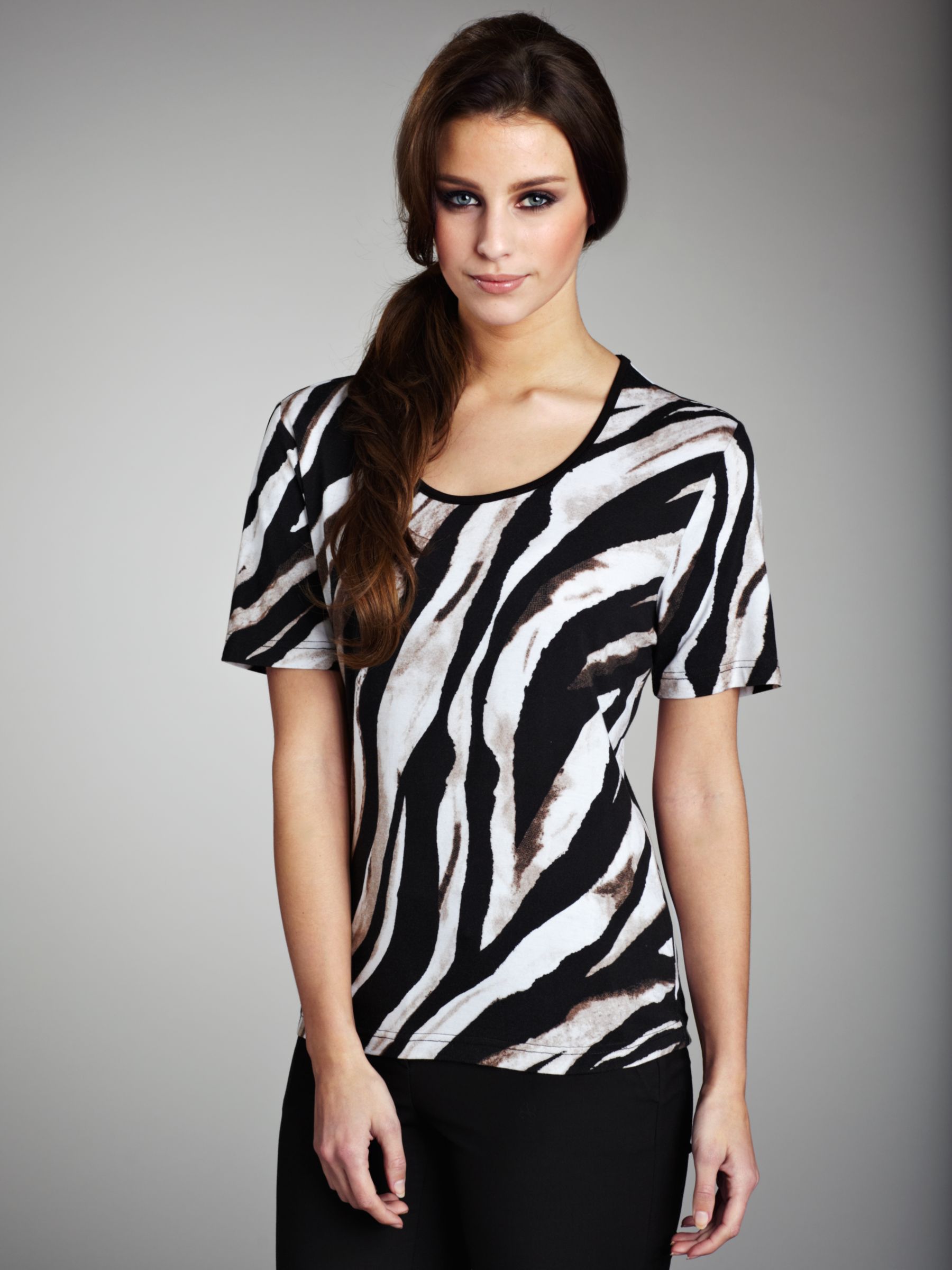 Gerry Weber Zebra Stripe T-Shirt, Mono