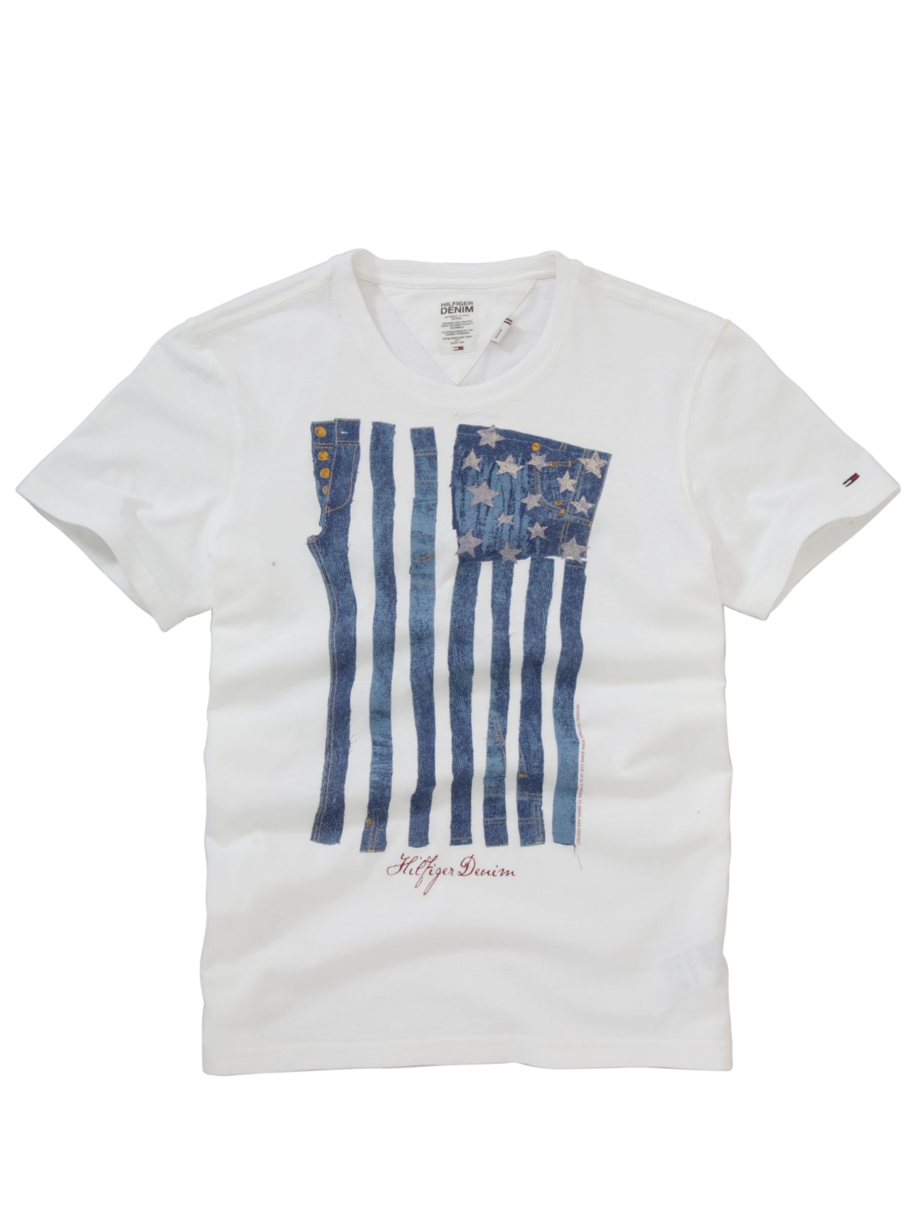 Hilfiger Denim Frank Flag T-Shirt, White