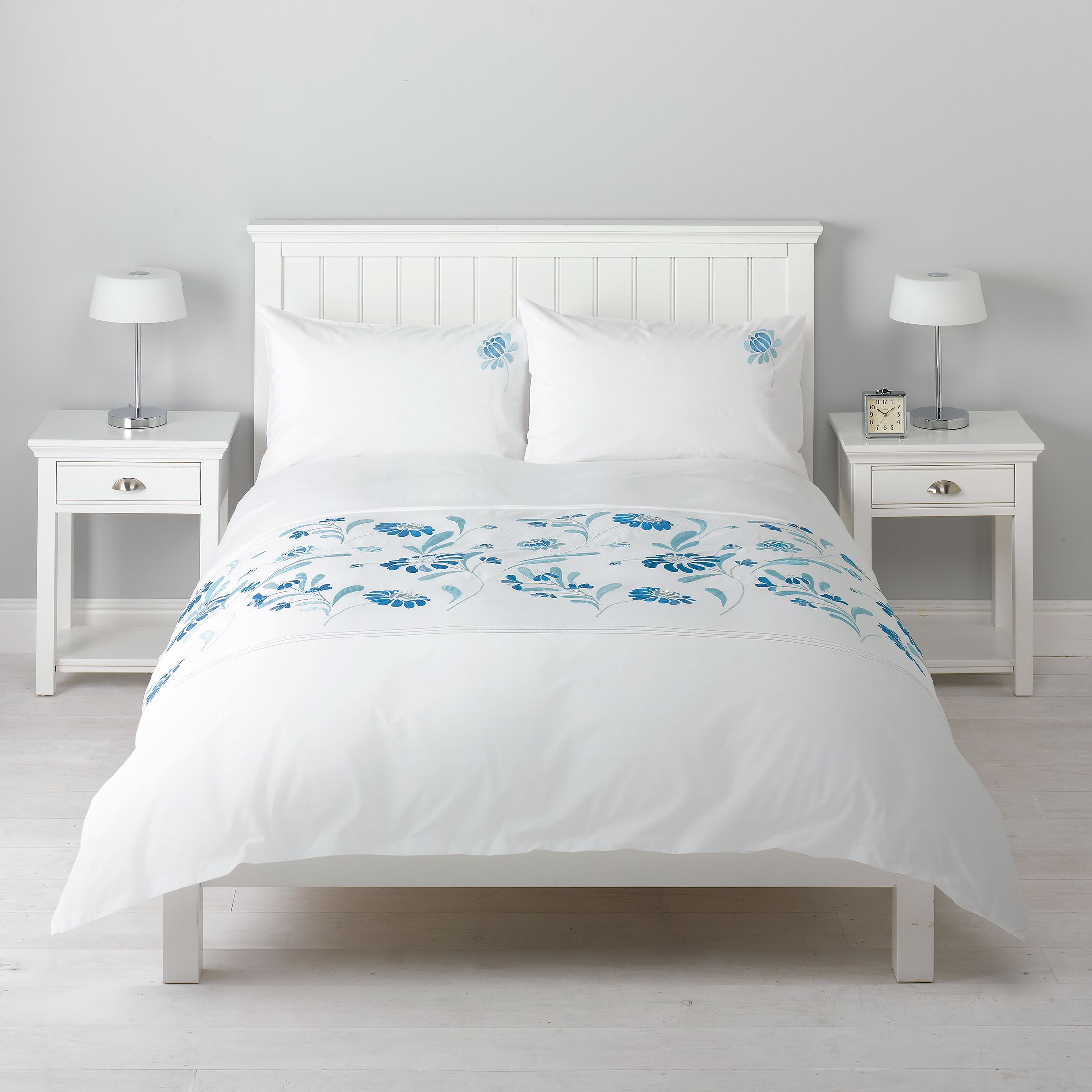 John Lewis Amy Duvet Cover Set, Blue