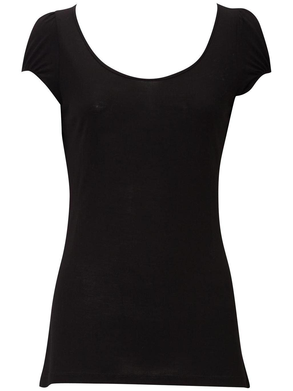 Oasis Scoop Neck T-Shirt, Black