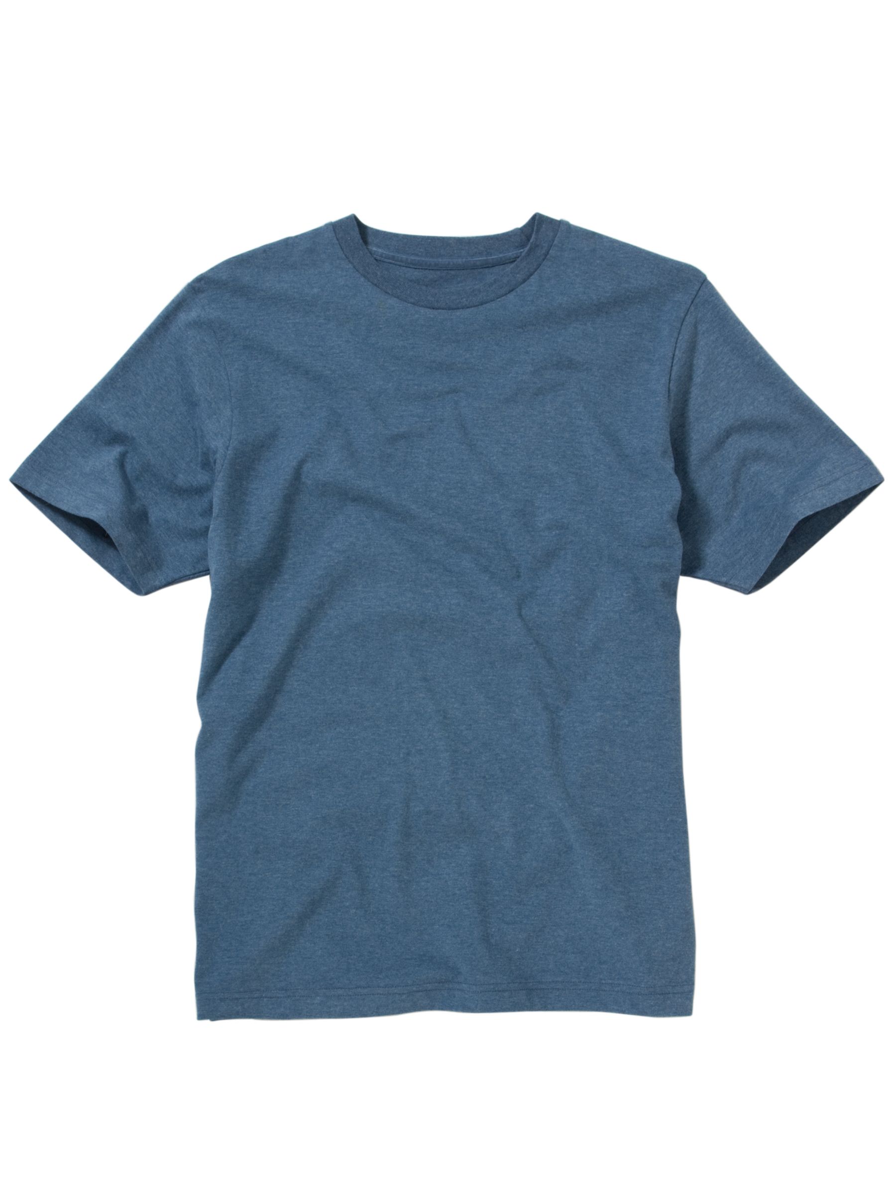John Lewis Men Sueded Cotton Short Sleeve Top, Navy