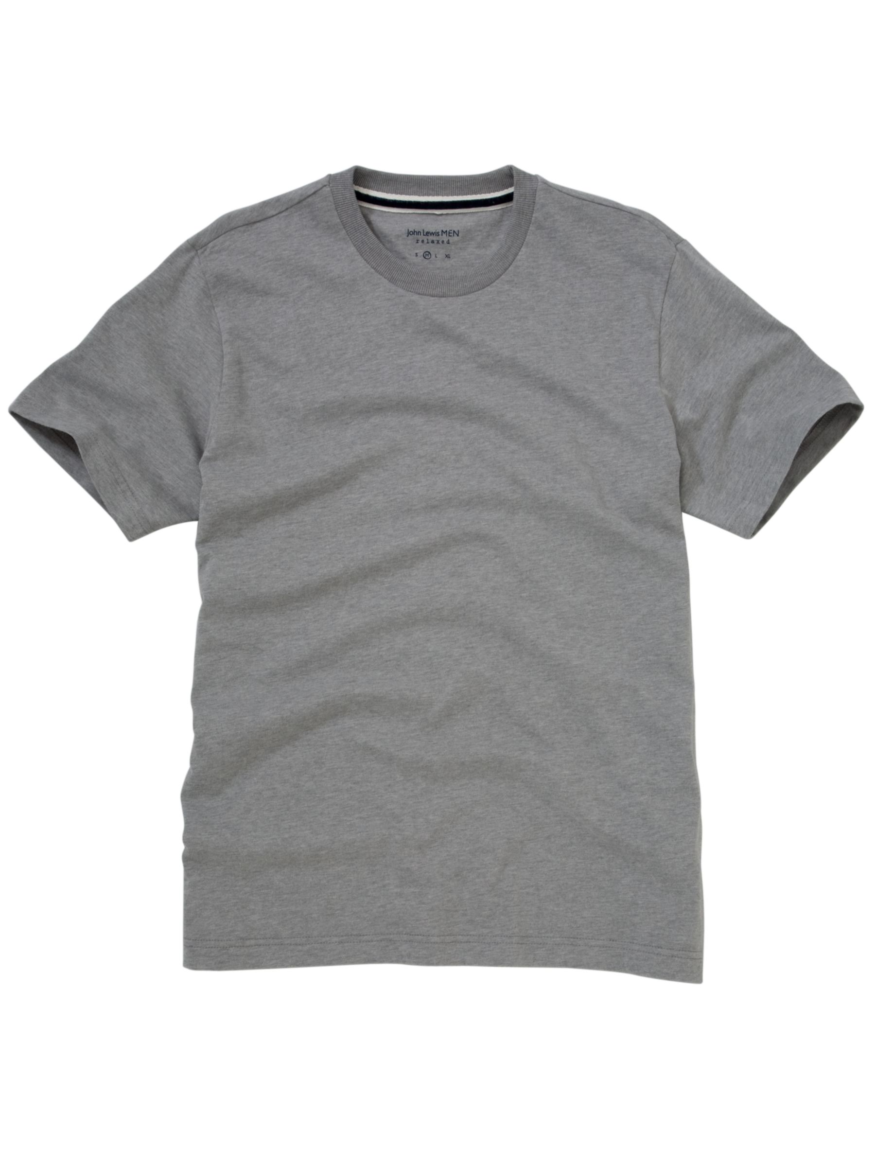 John Lewis Sueded Cotton Loungewear T-Shirt, Grey