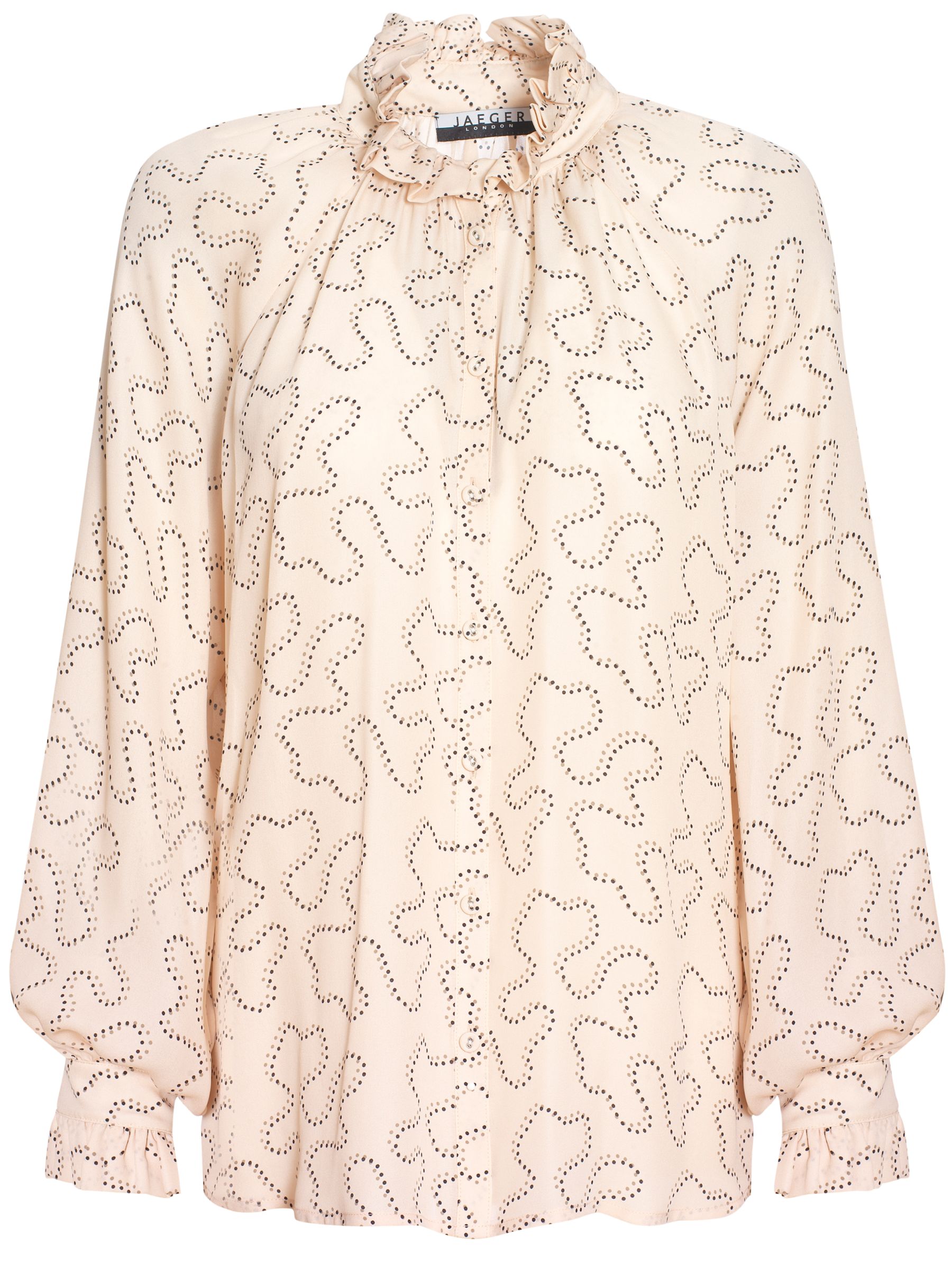 Jaeger Squiggle Silk Blouse, Dusk