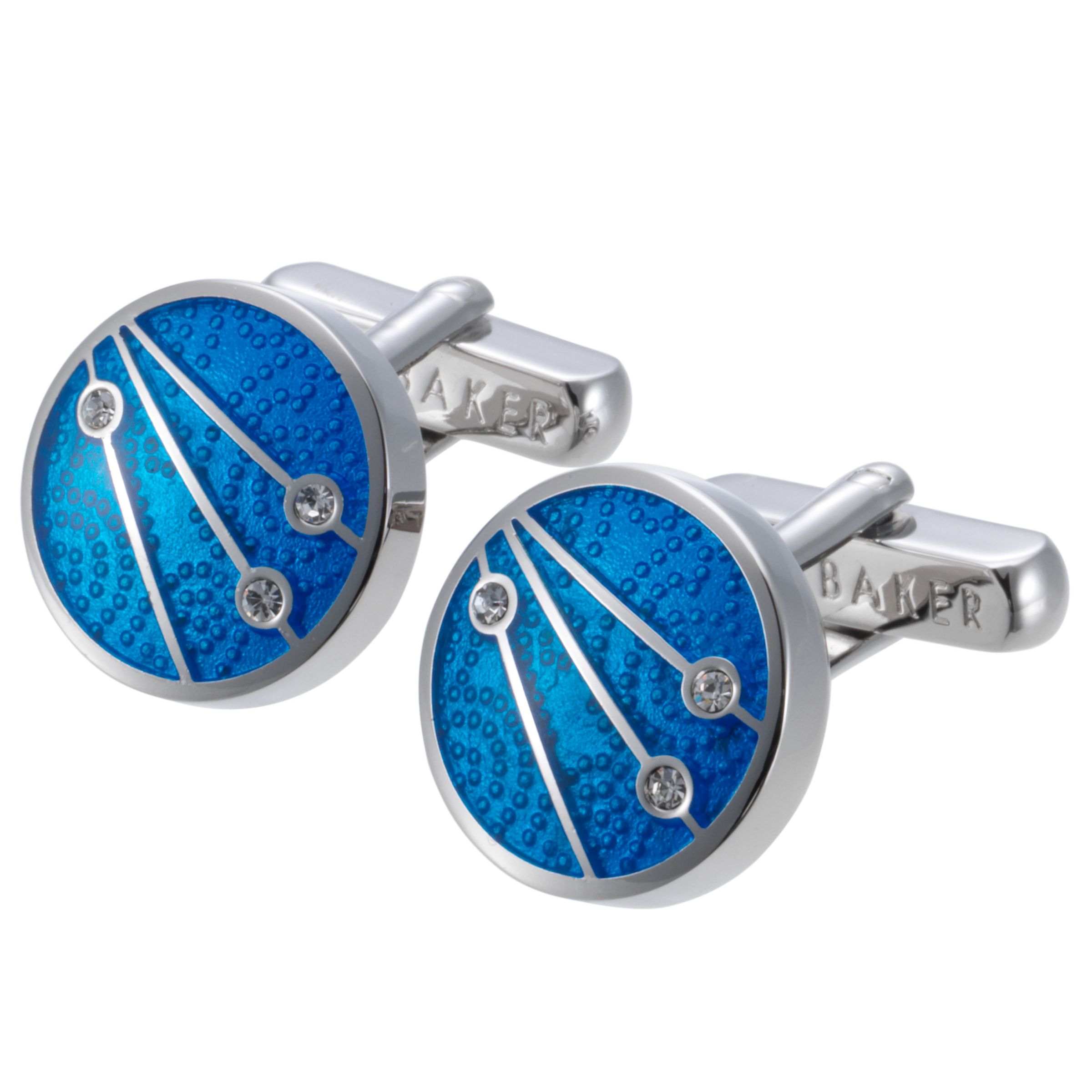 Ted Baker Crystal Circle Cufflinks, Blue