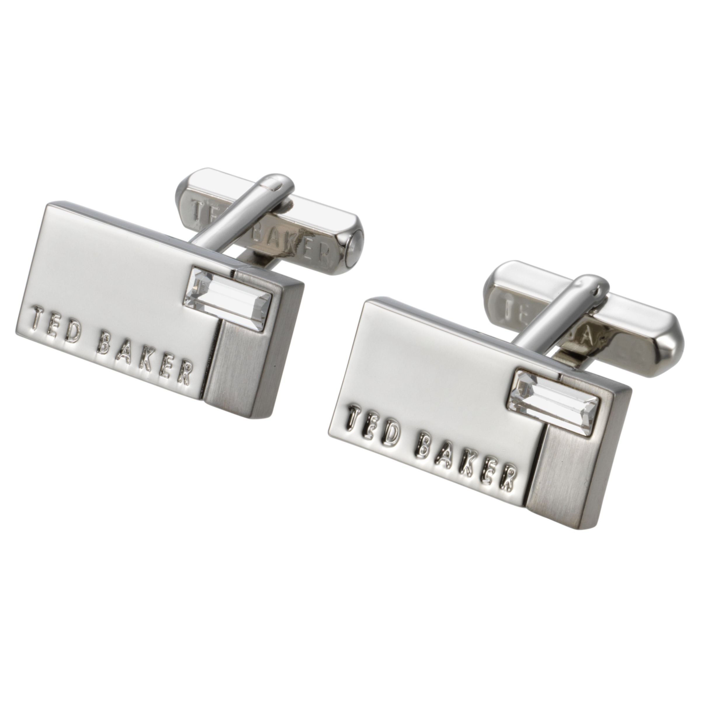 Ted Baker Corner Crystal Rectangular Cufflinks,