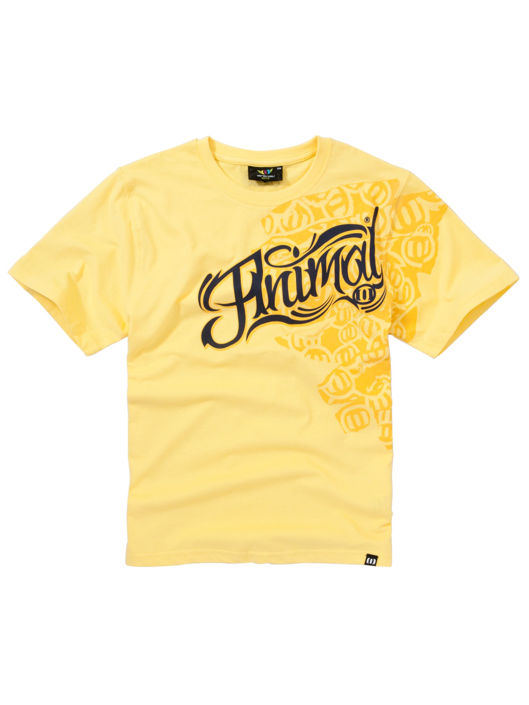 Animal Short Sleeve Print T-Shirt, Yellow